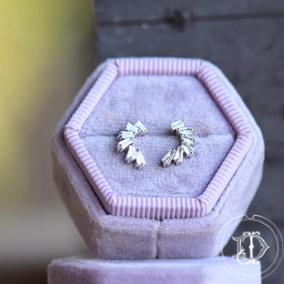 Diamond Baguette Ear Climbers