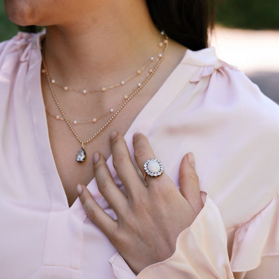 Georgian Diamond Pear Pendant