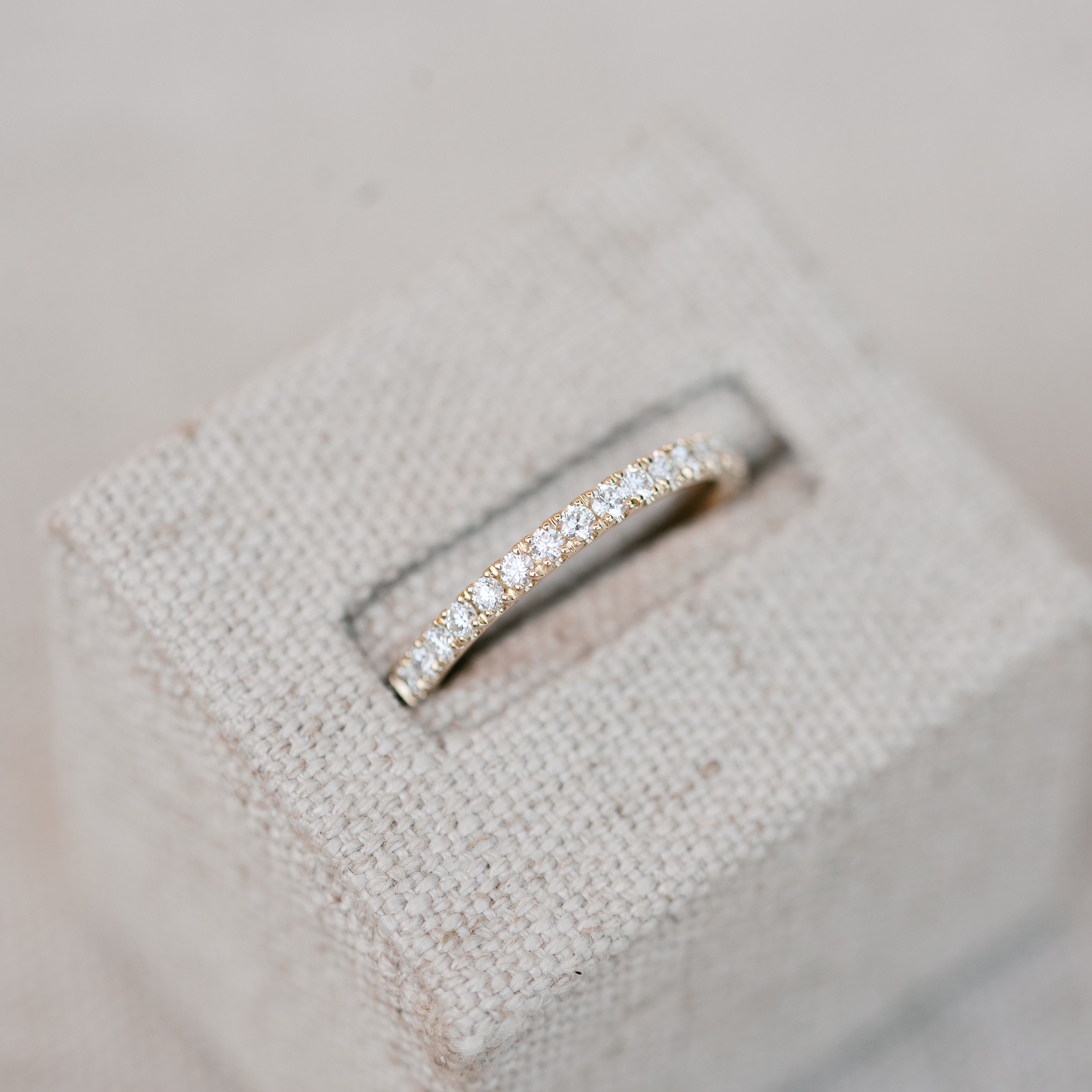 diamond band yellow gold
