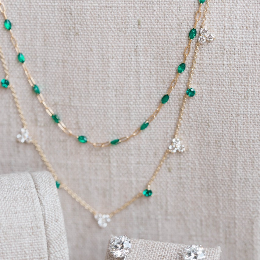 Lillian necklace, yellow gold