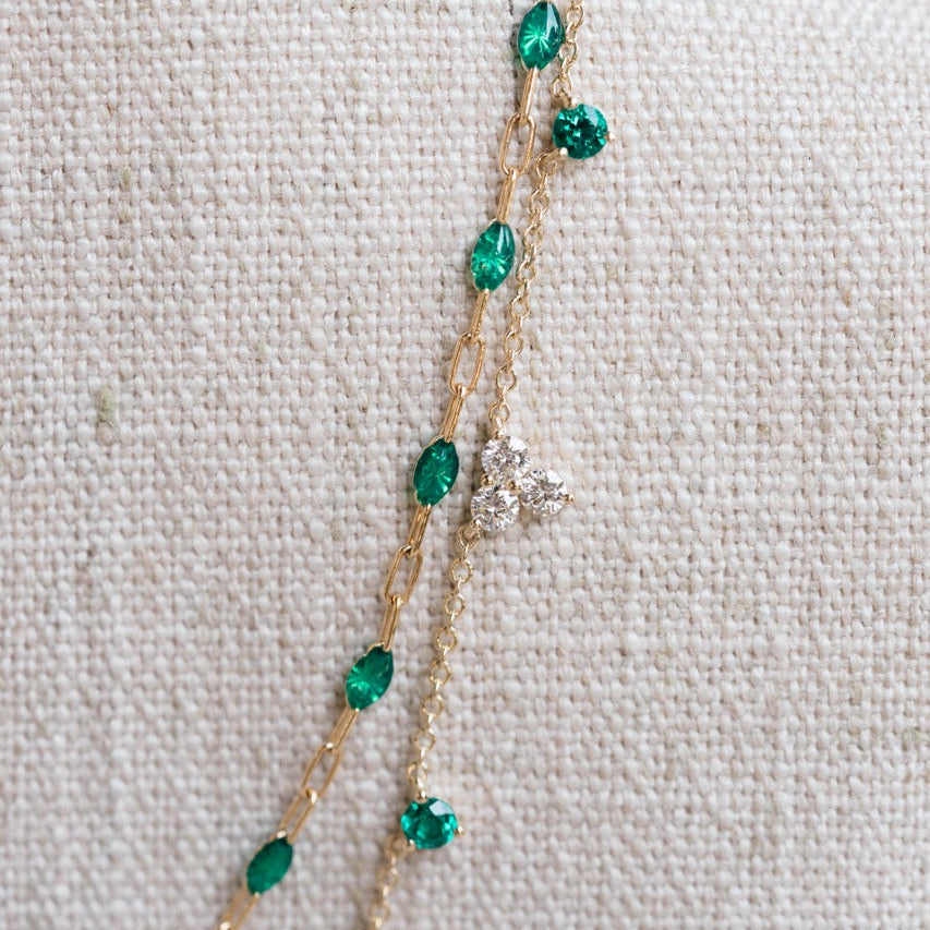Lillian necklace, yellow gold