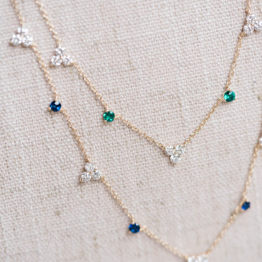 Lillian necklace, yellow gold