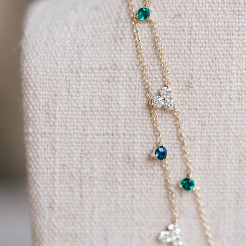 Lillian necklace, yellow gold
