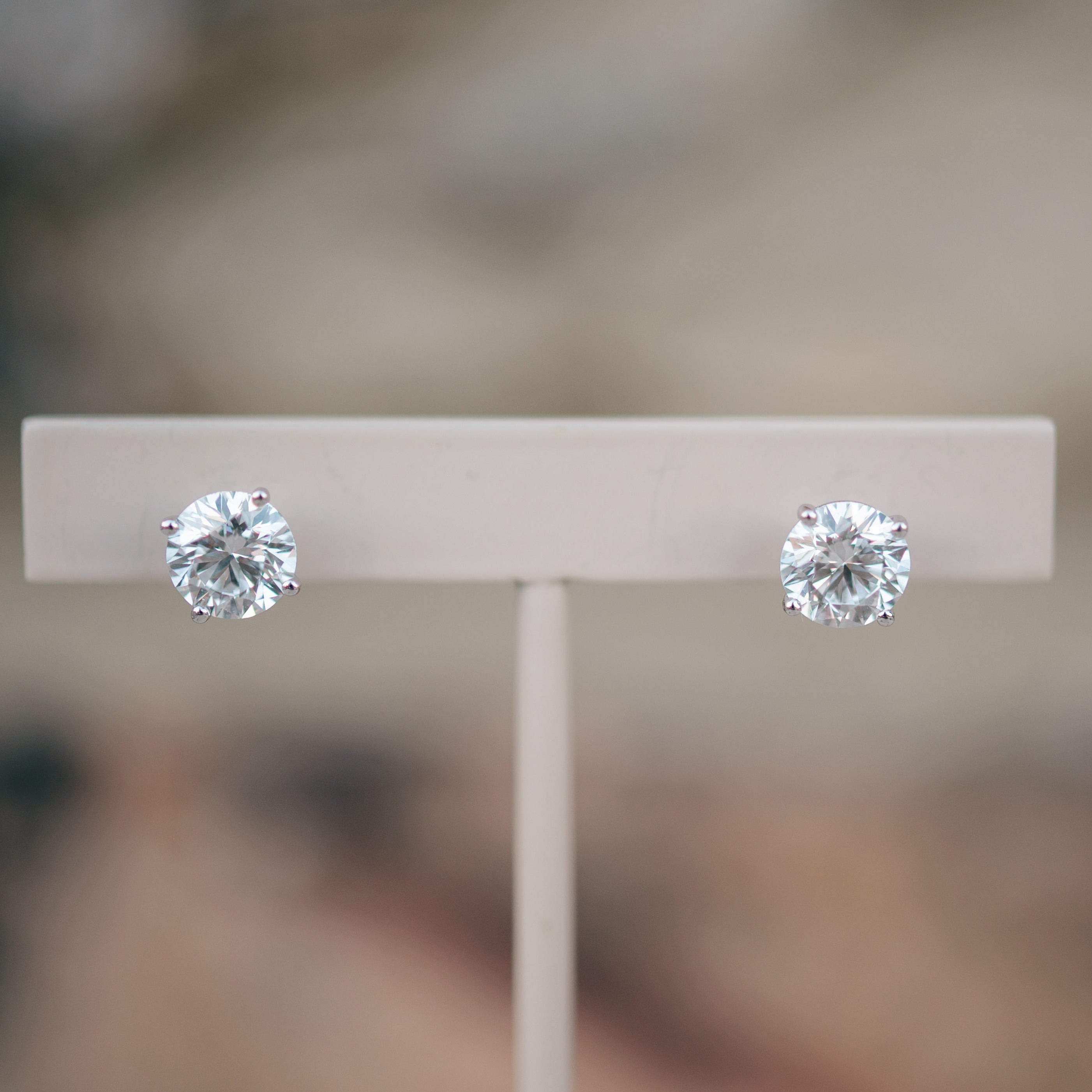 3.06 cttw lab grown diamond studs