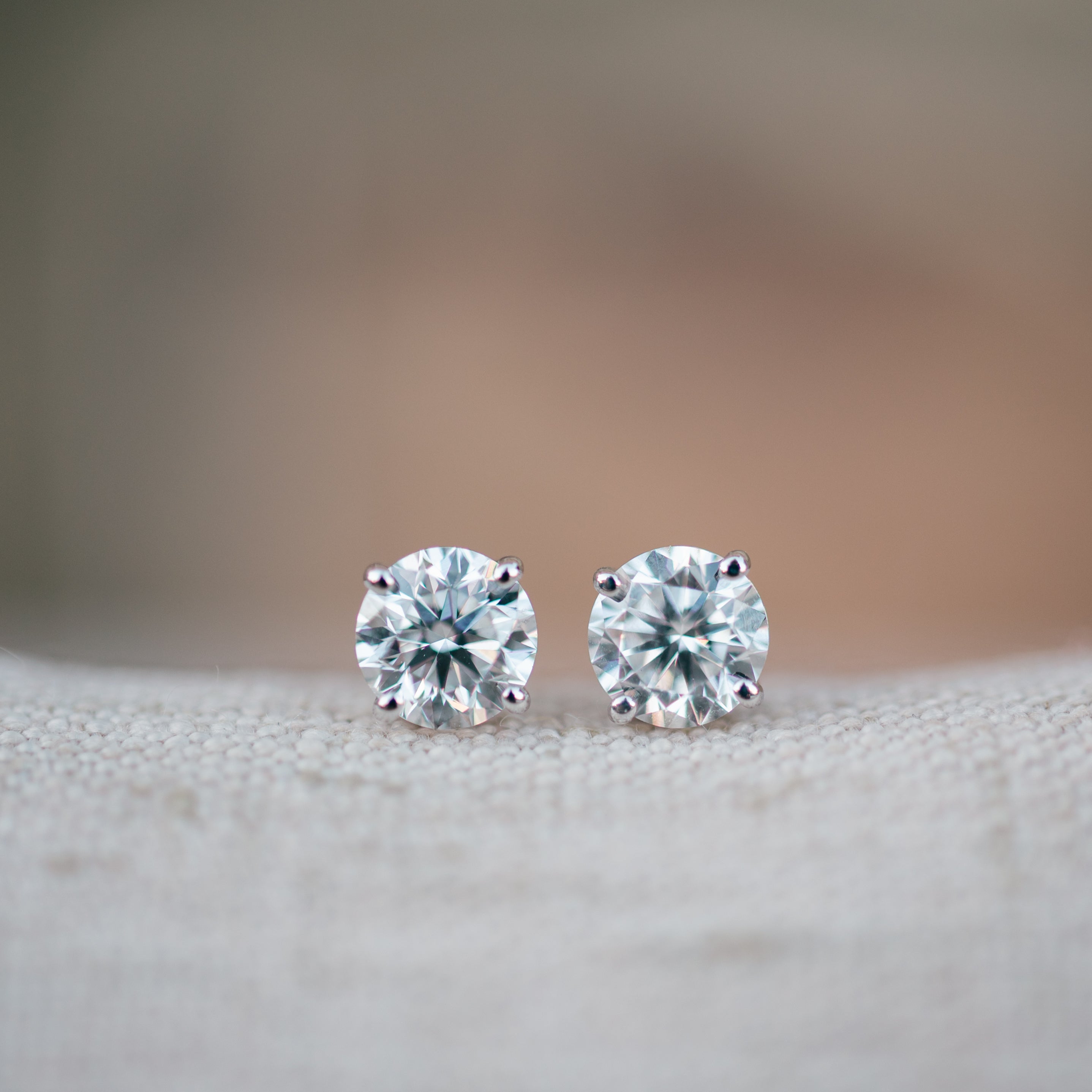 4.08cttw lab grown diamond studs