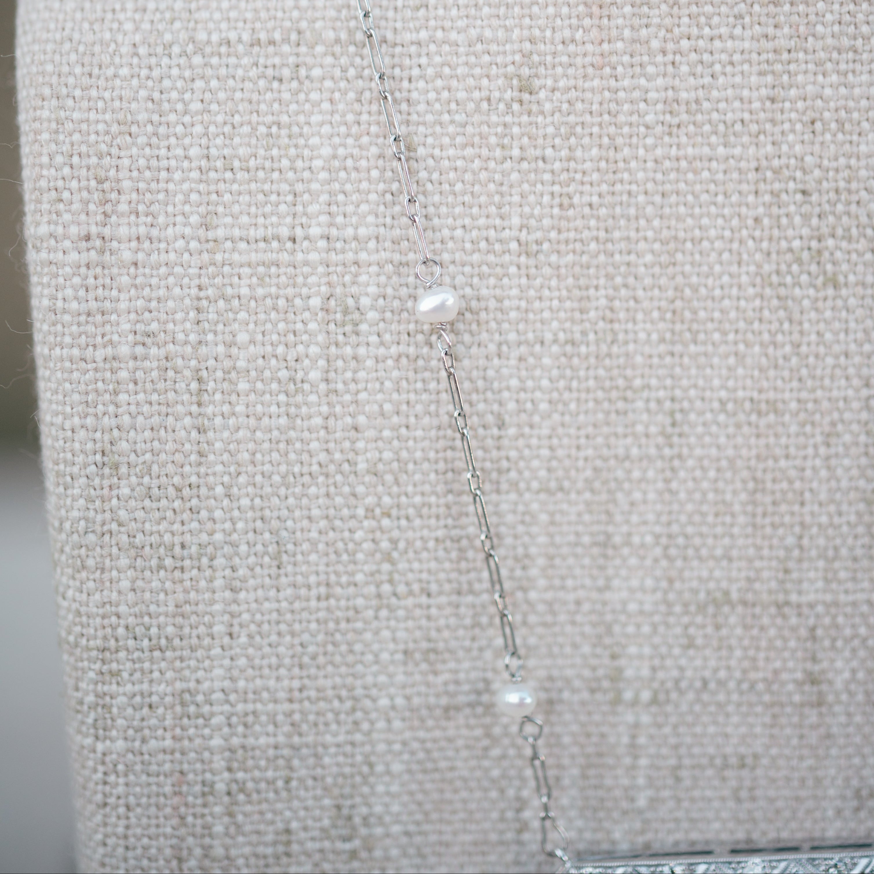platinum diamond and pearl brooch