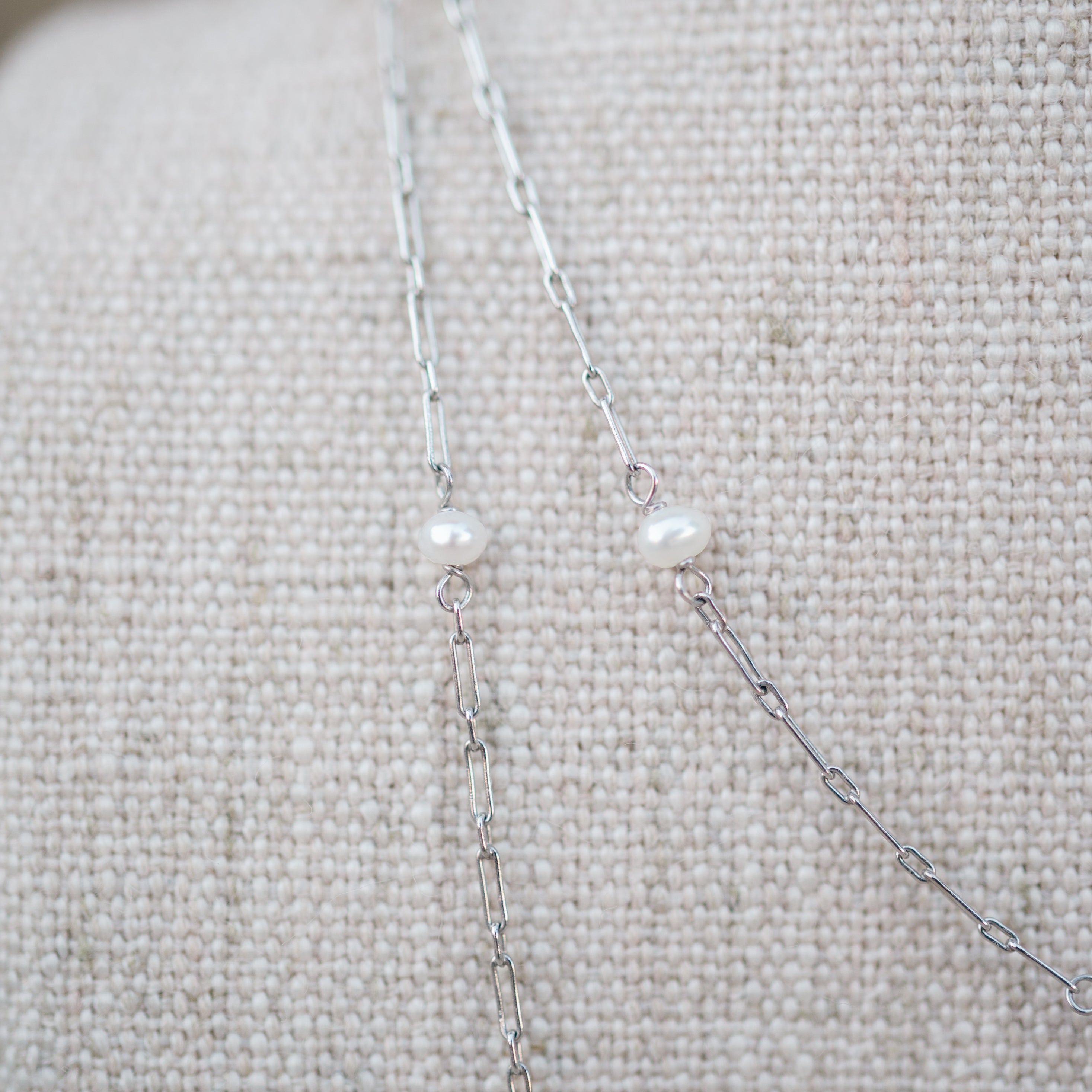 Platinum Station Pearl Necklace
