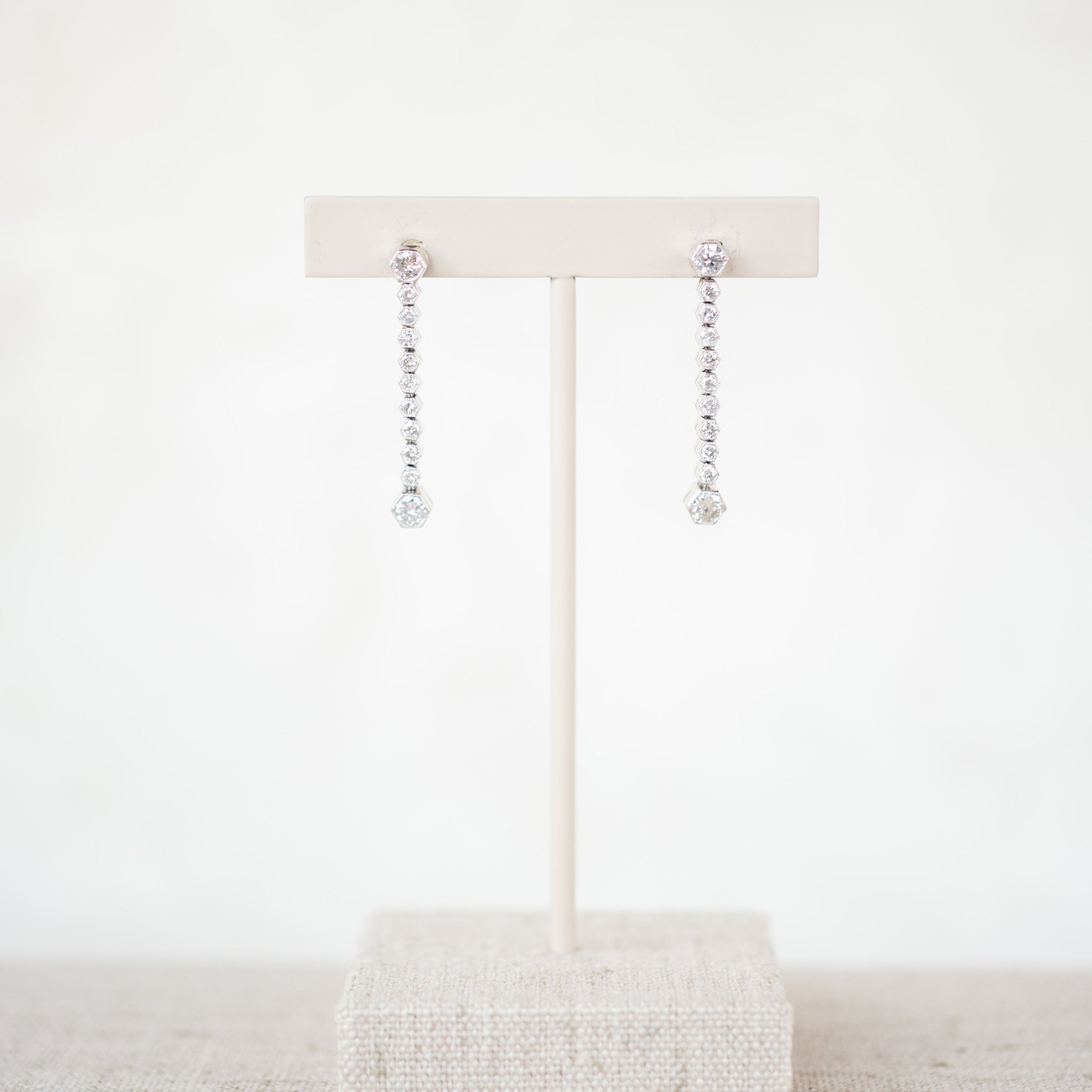 Art Deco Diamond Dangle Earrings