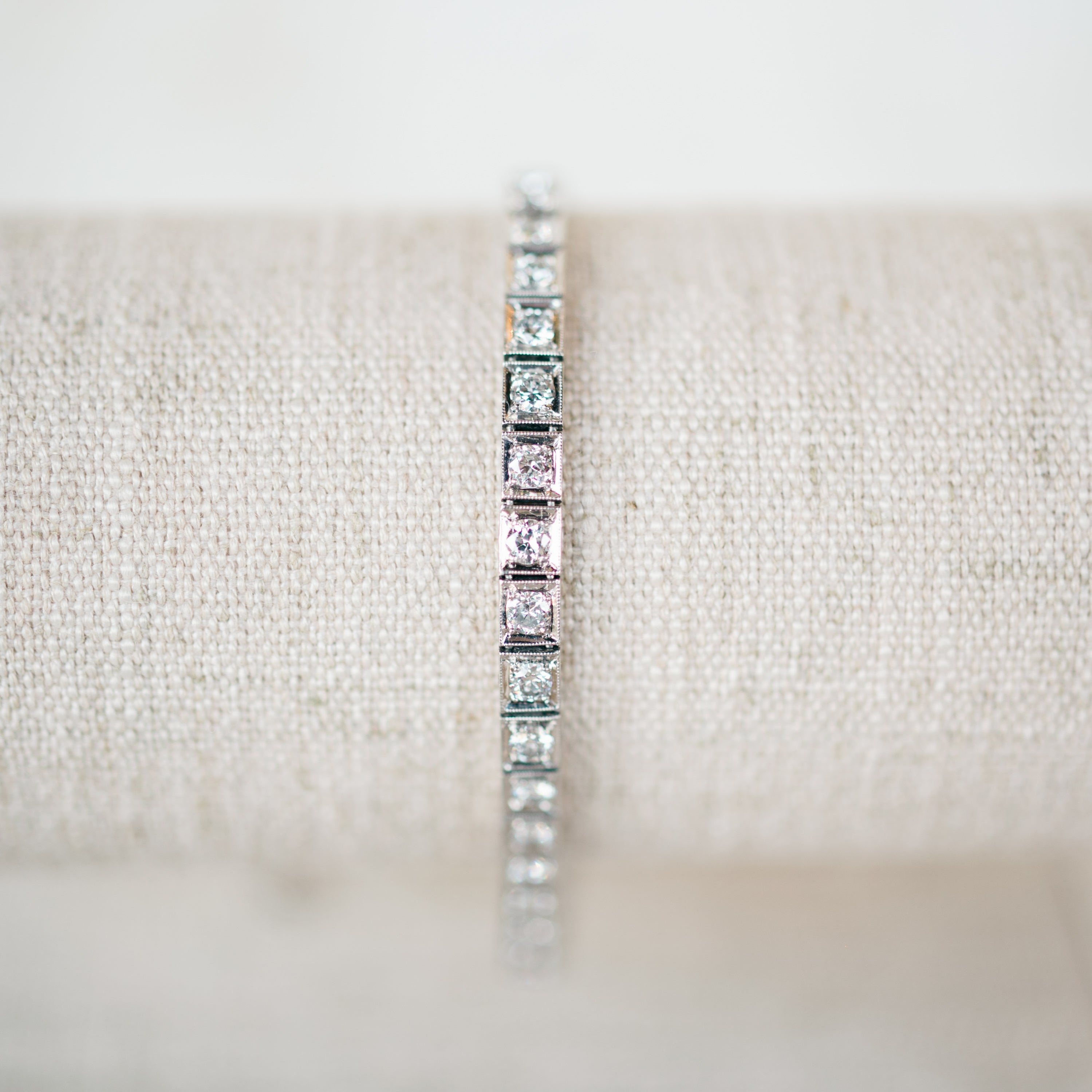 antique diamond tennis bracelet