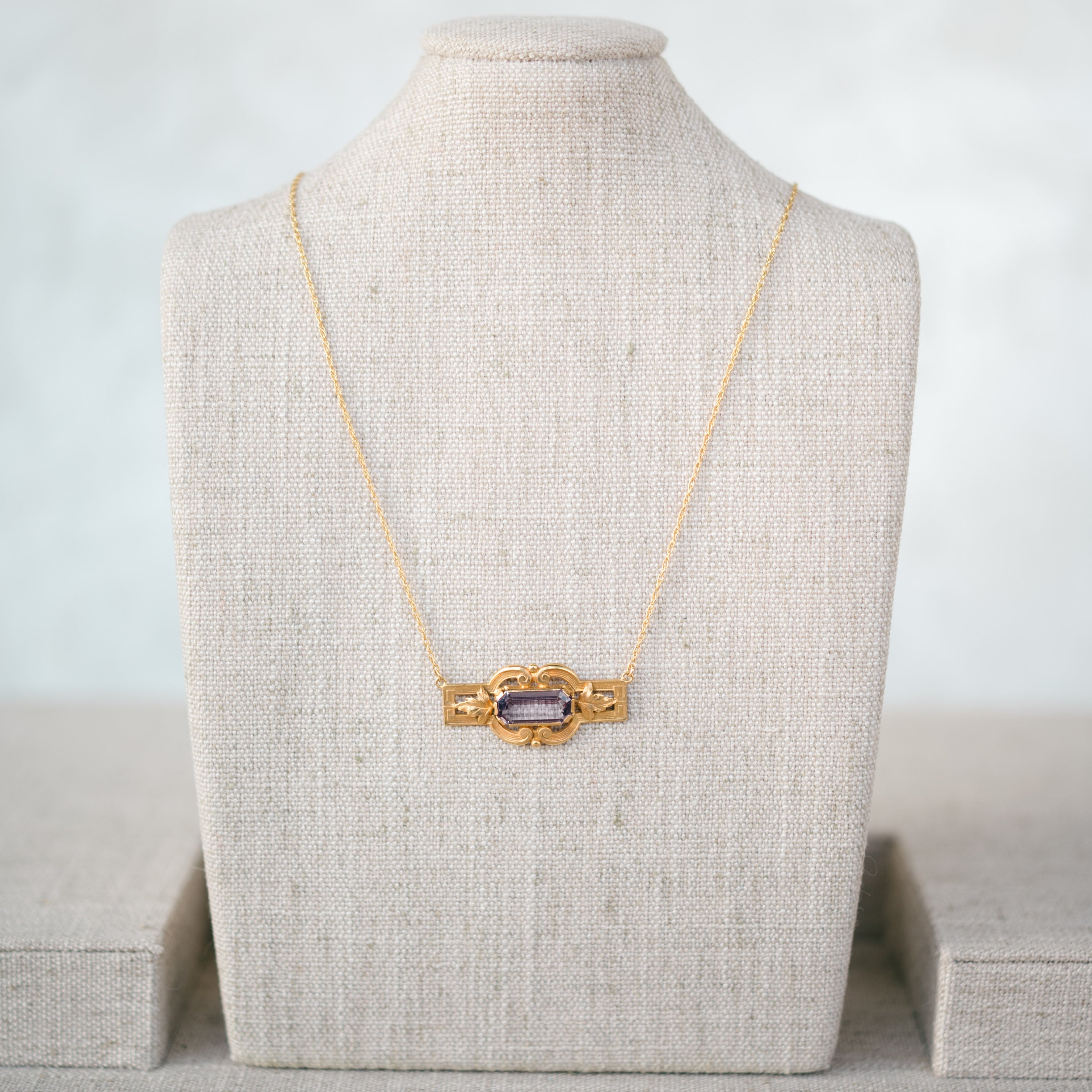 Amethyst Yellow Gold Necklace