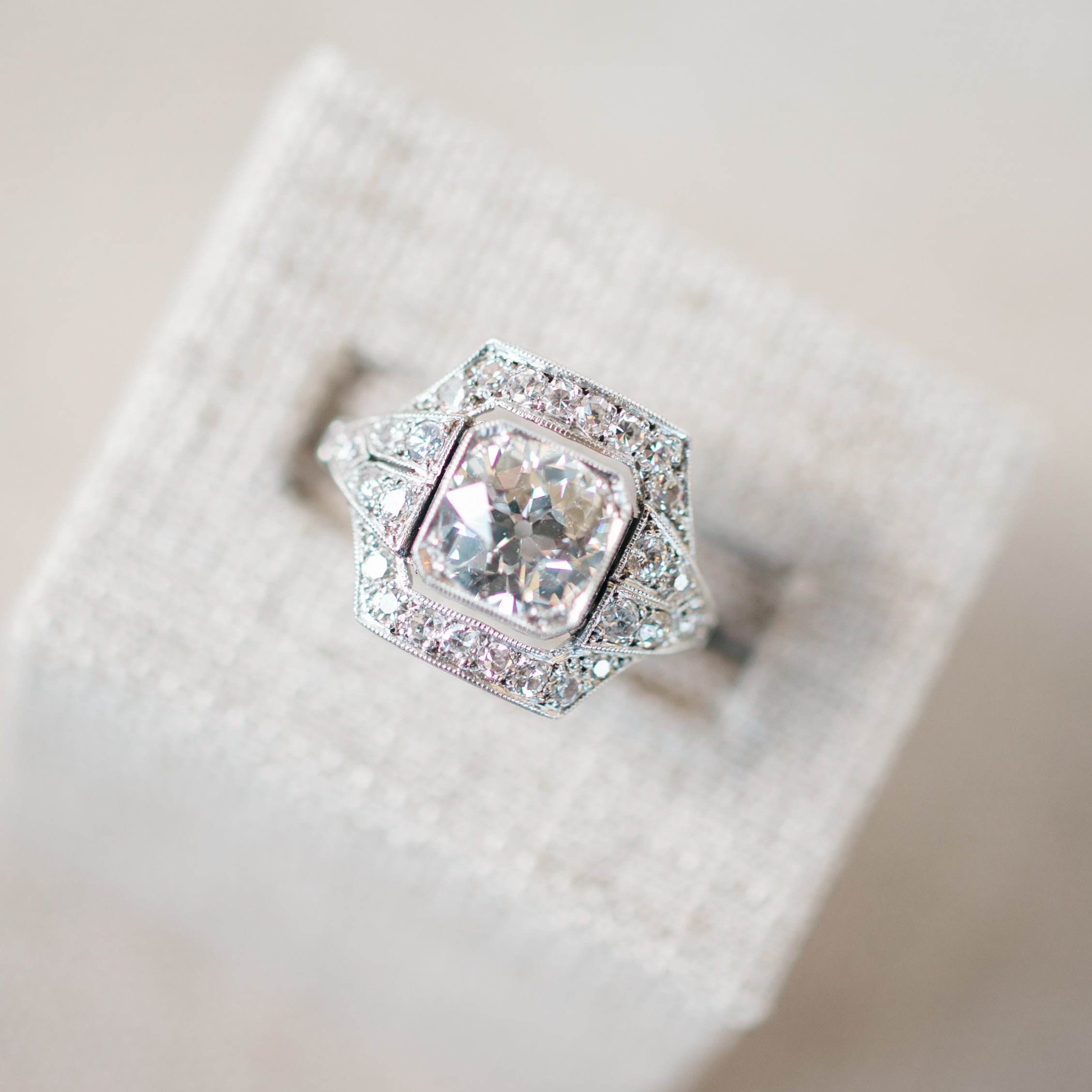 Old European diamond ring