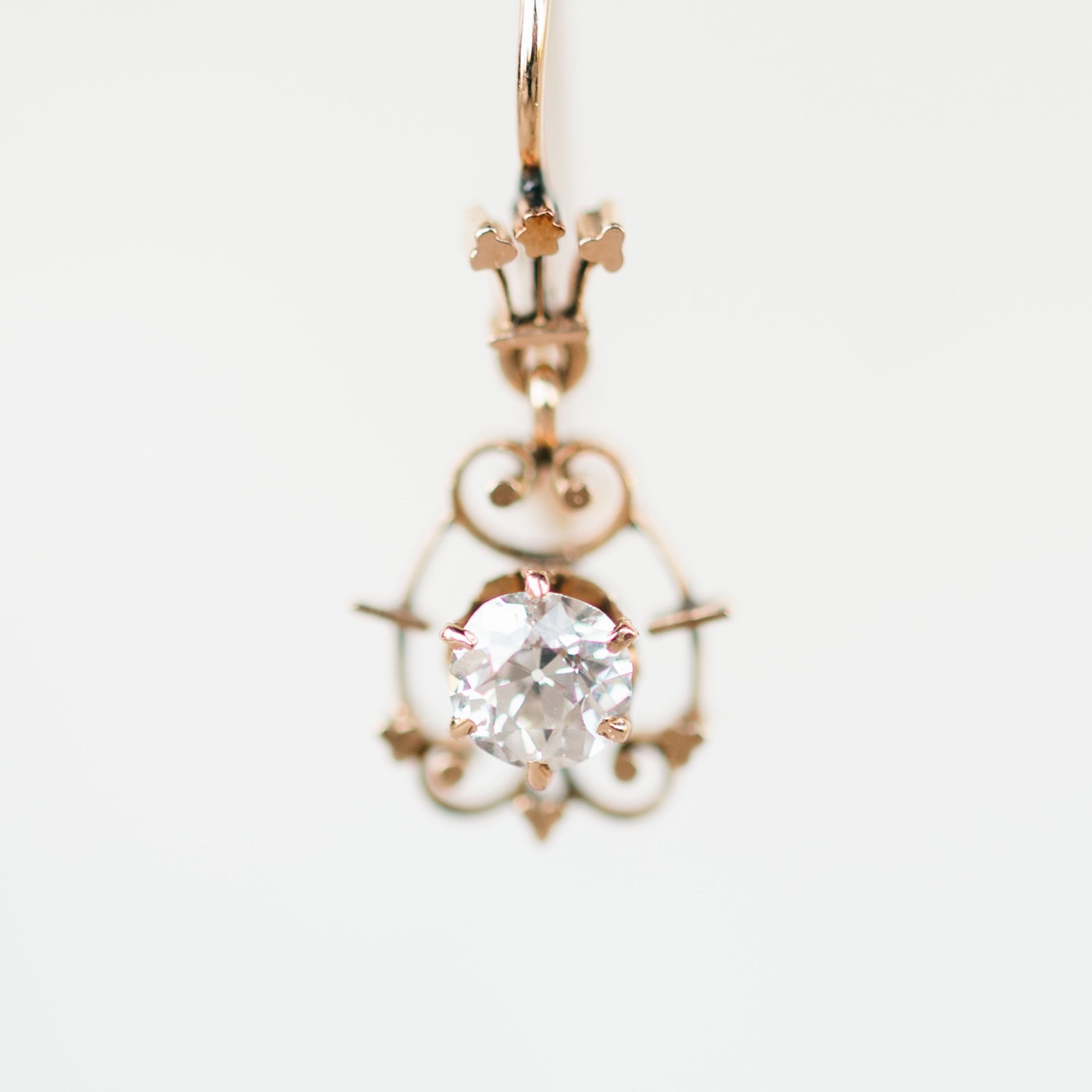 Victorian Diamond Dangle Earrings