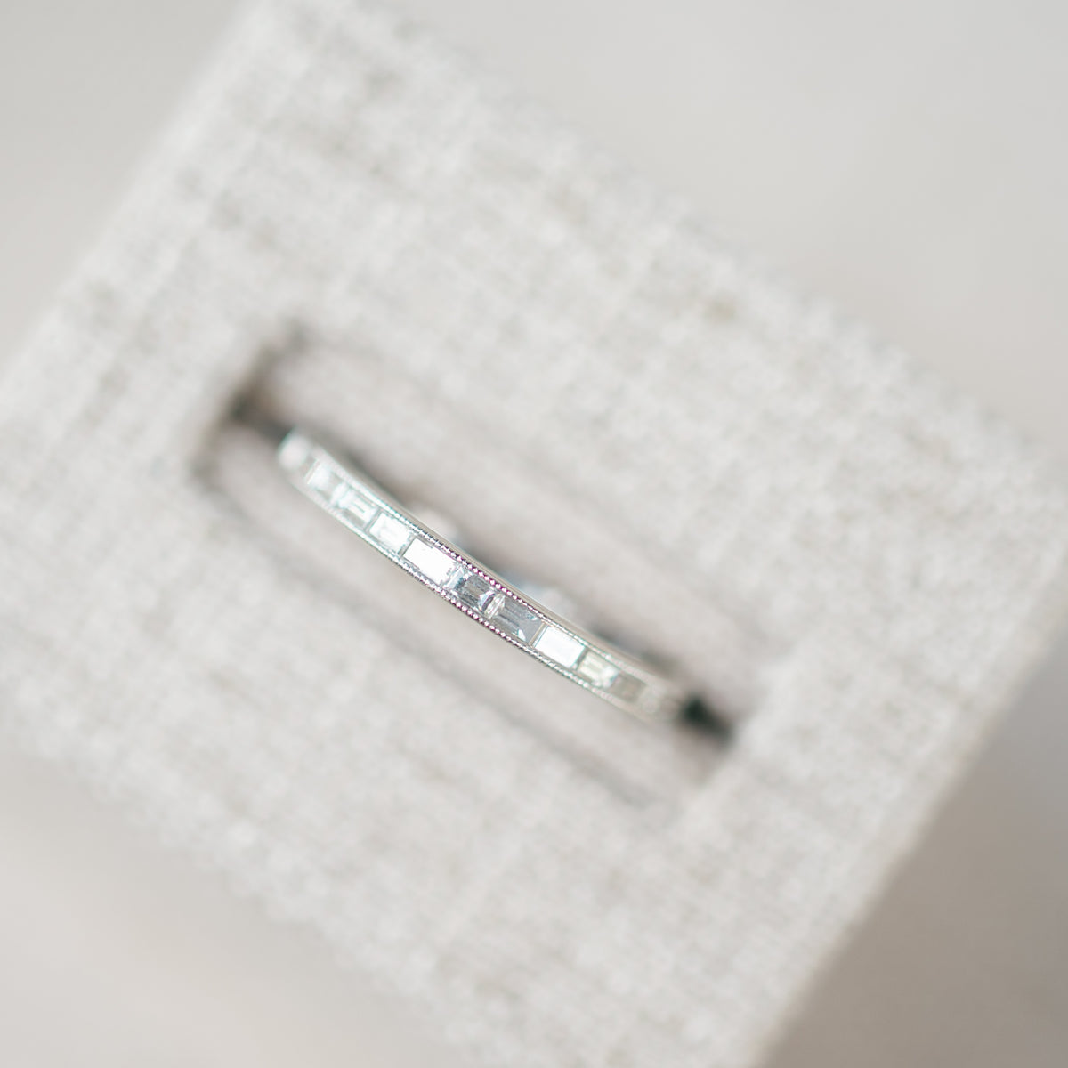 East to West Diamond Baguette Band