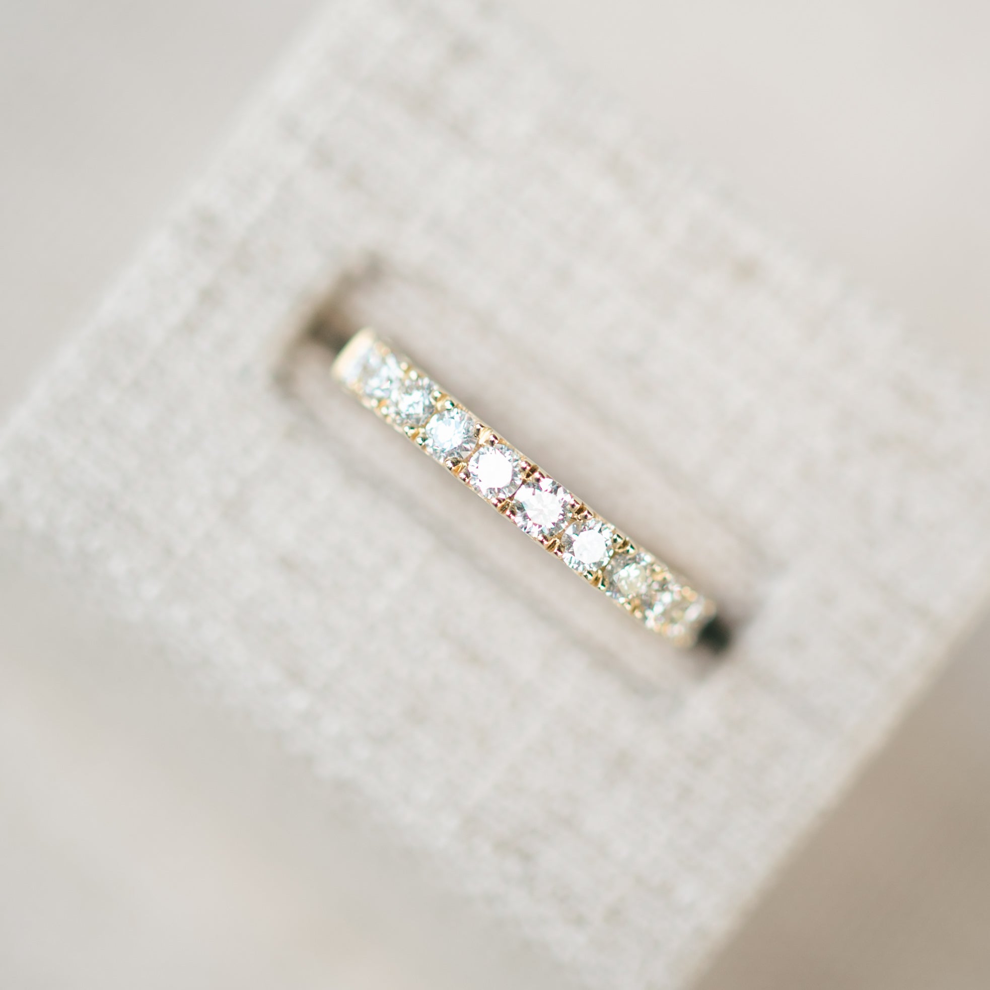 The Kristin Half Eternity Band, yellow gold