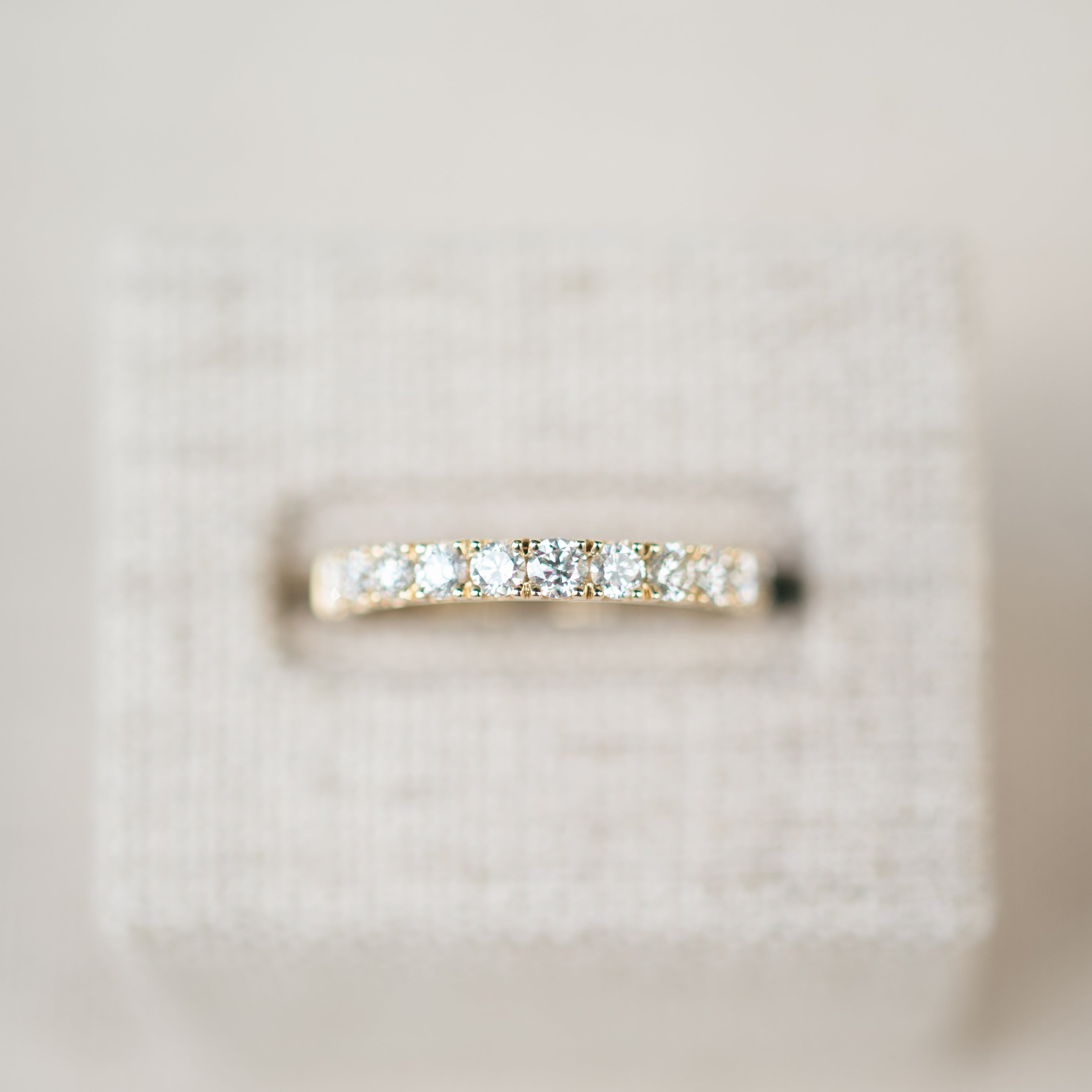 The Kristin Half Eternity Band, yellow gold