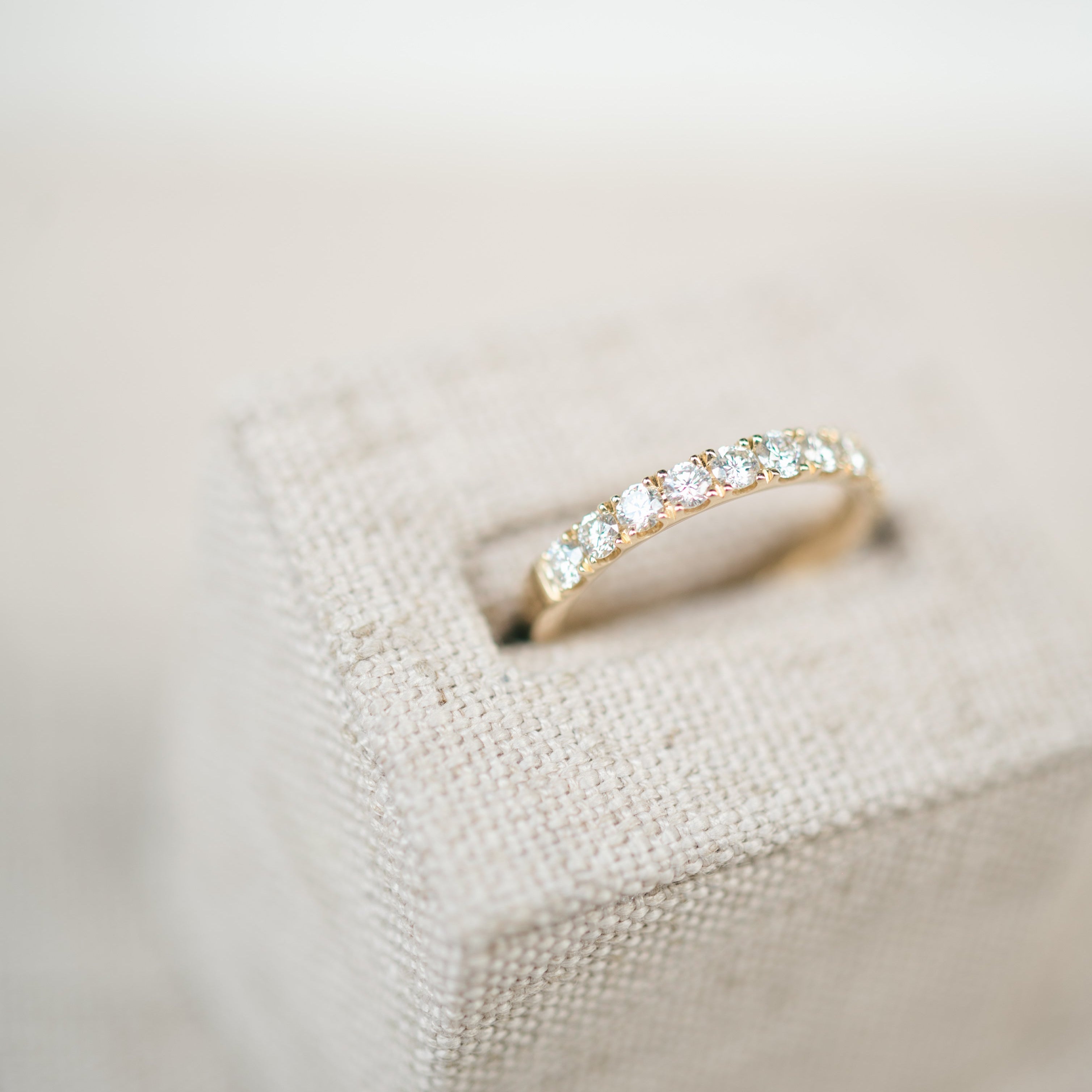 The Kristin Half Eternity Band, yellow gold