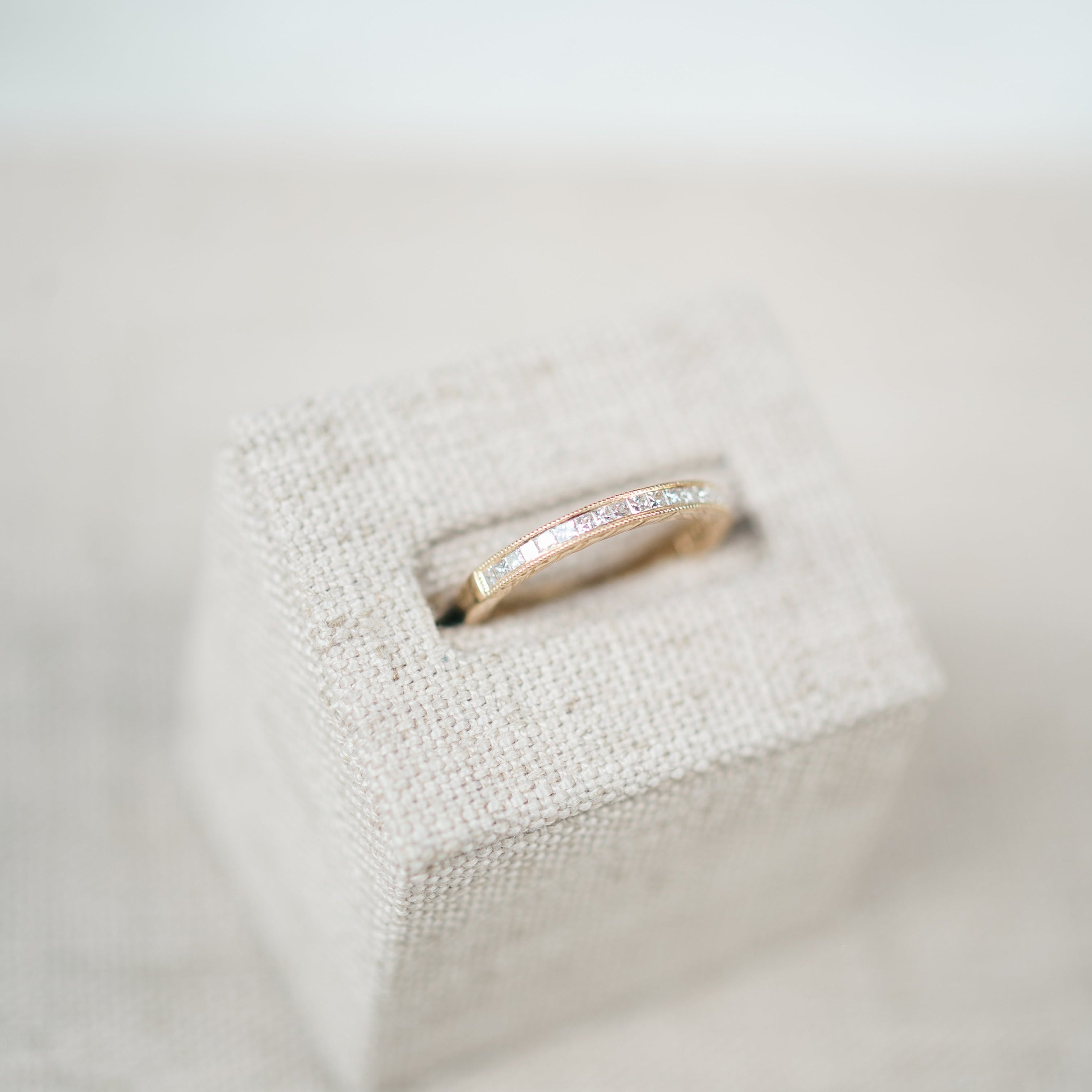 Yellow Gold Diamond Pave Band