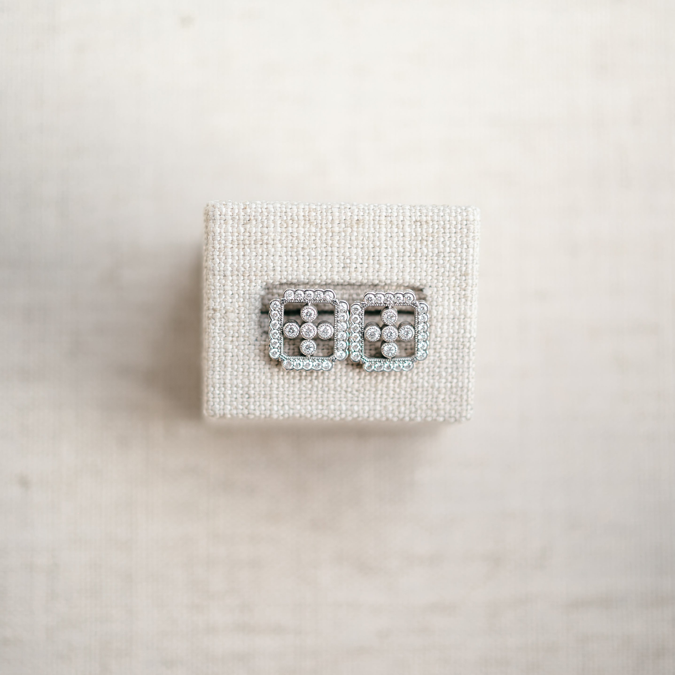 Vintage Inspired Diamond Earrings