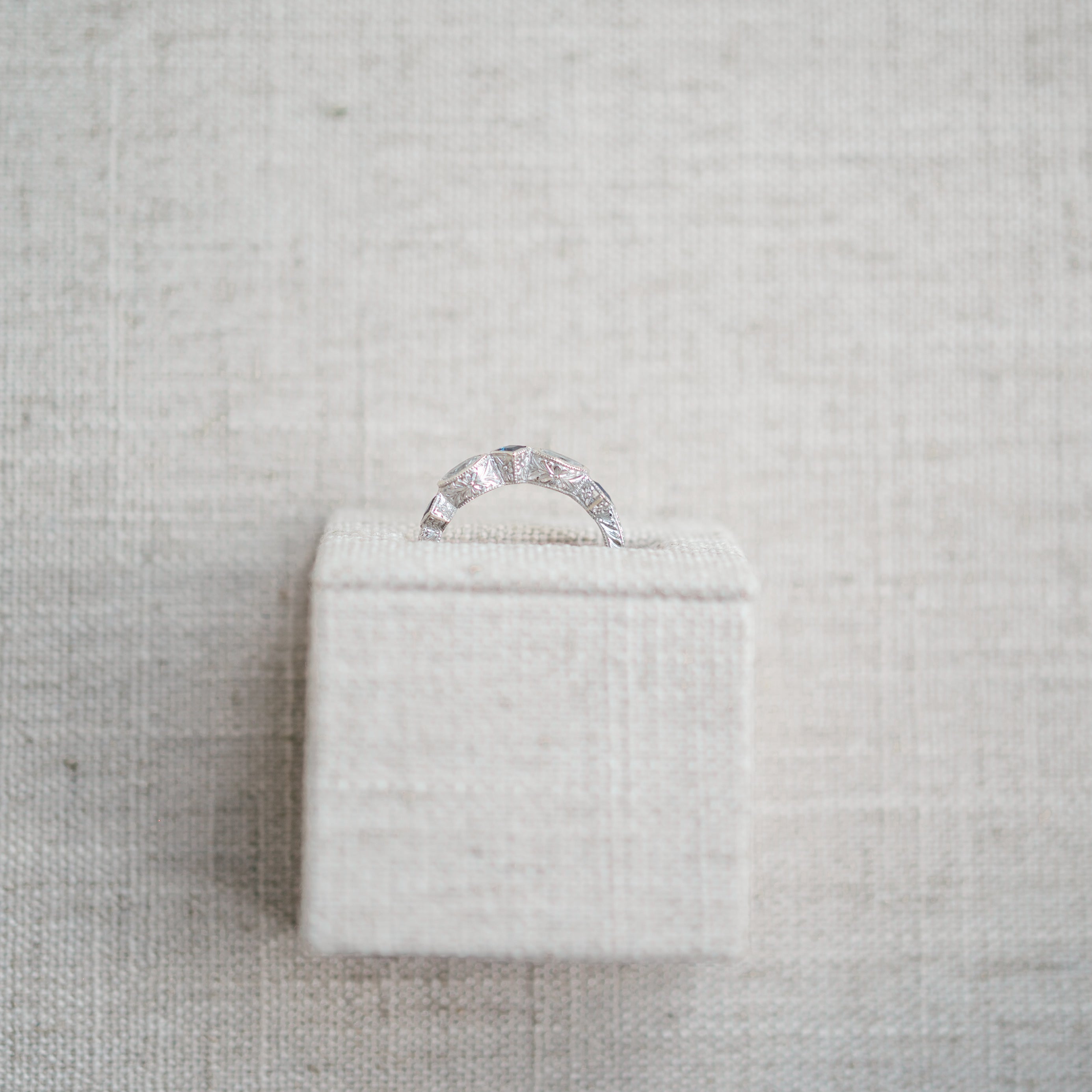 Diamond Marquise and Sapphire Band