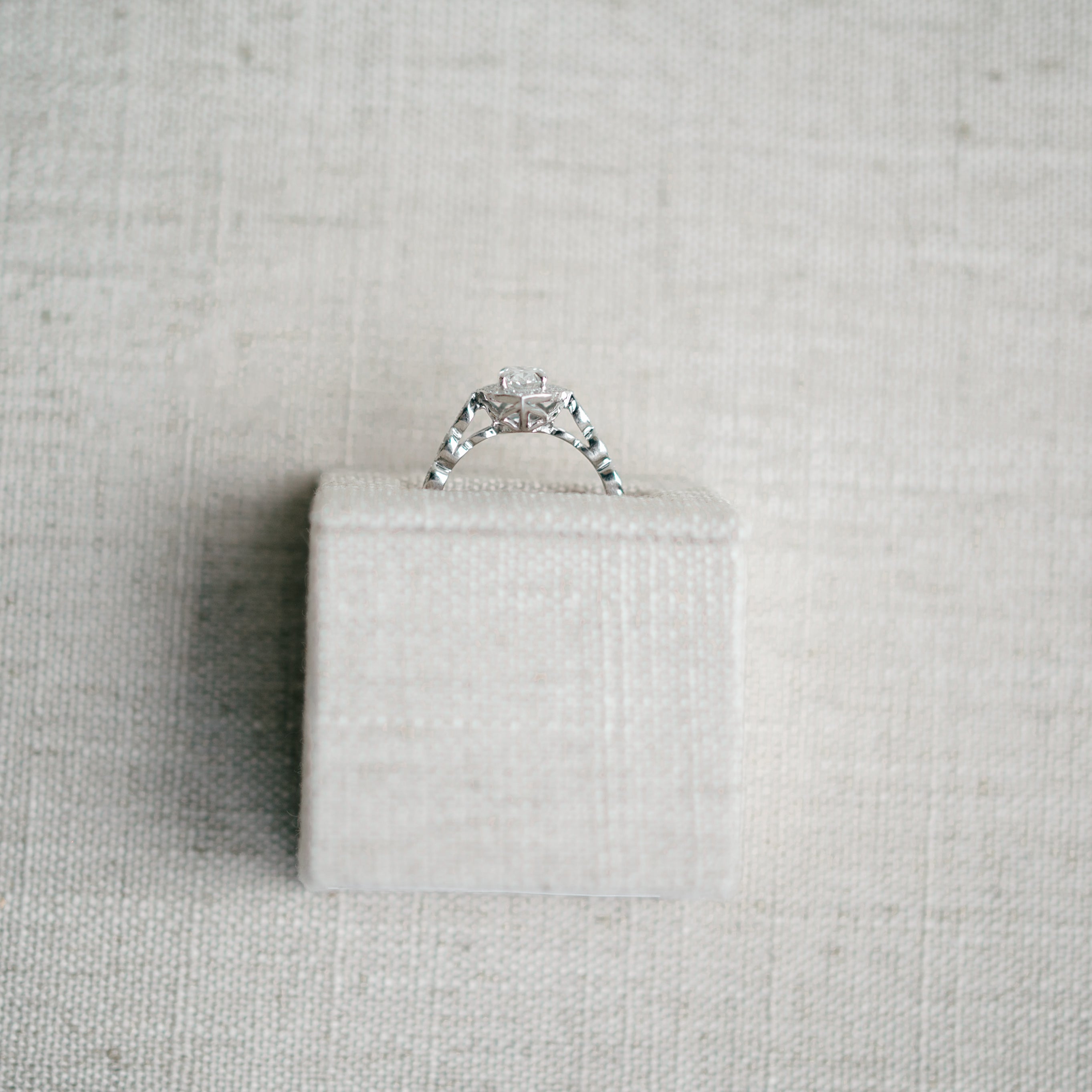 Vintage Inspired Diamond Oval Ring