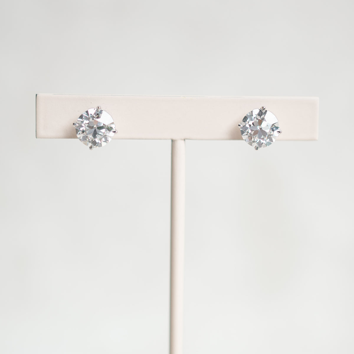 Lab grown old european cut diamond studs