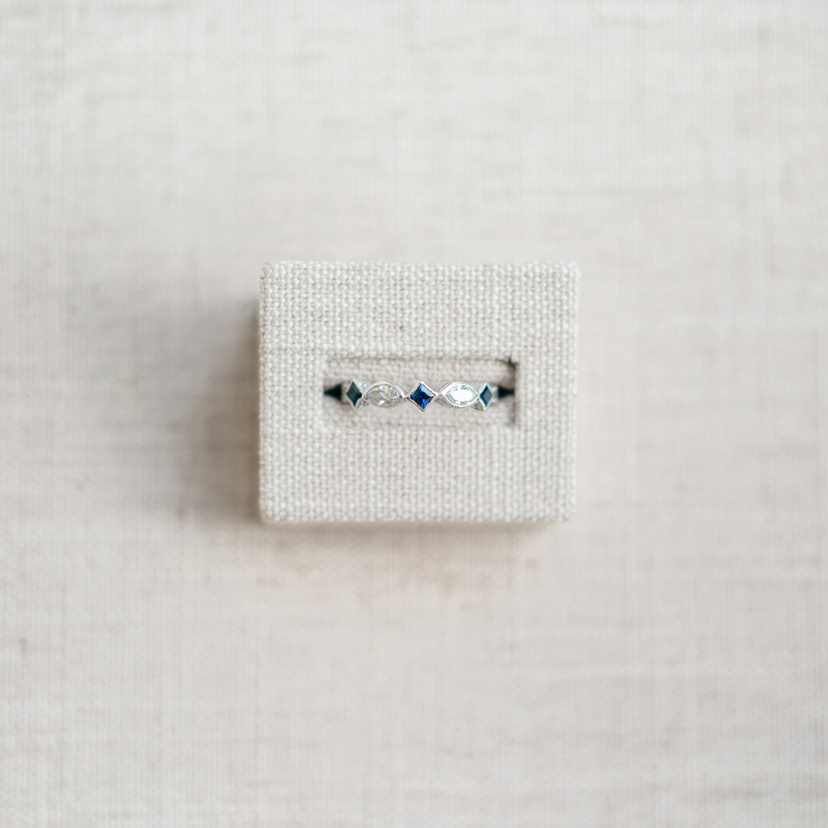 Diamond Marquise and Sapphire Band