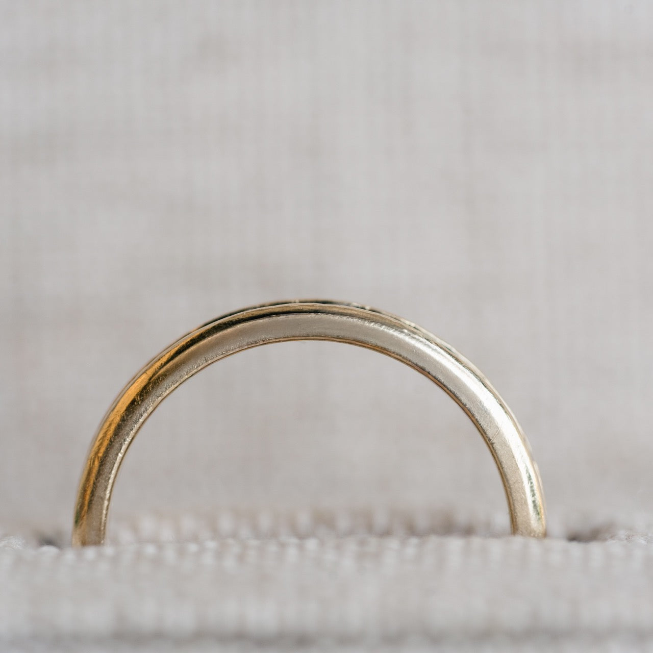yellow gold french cut sapphire eternity band