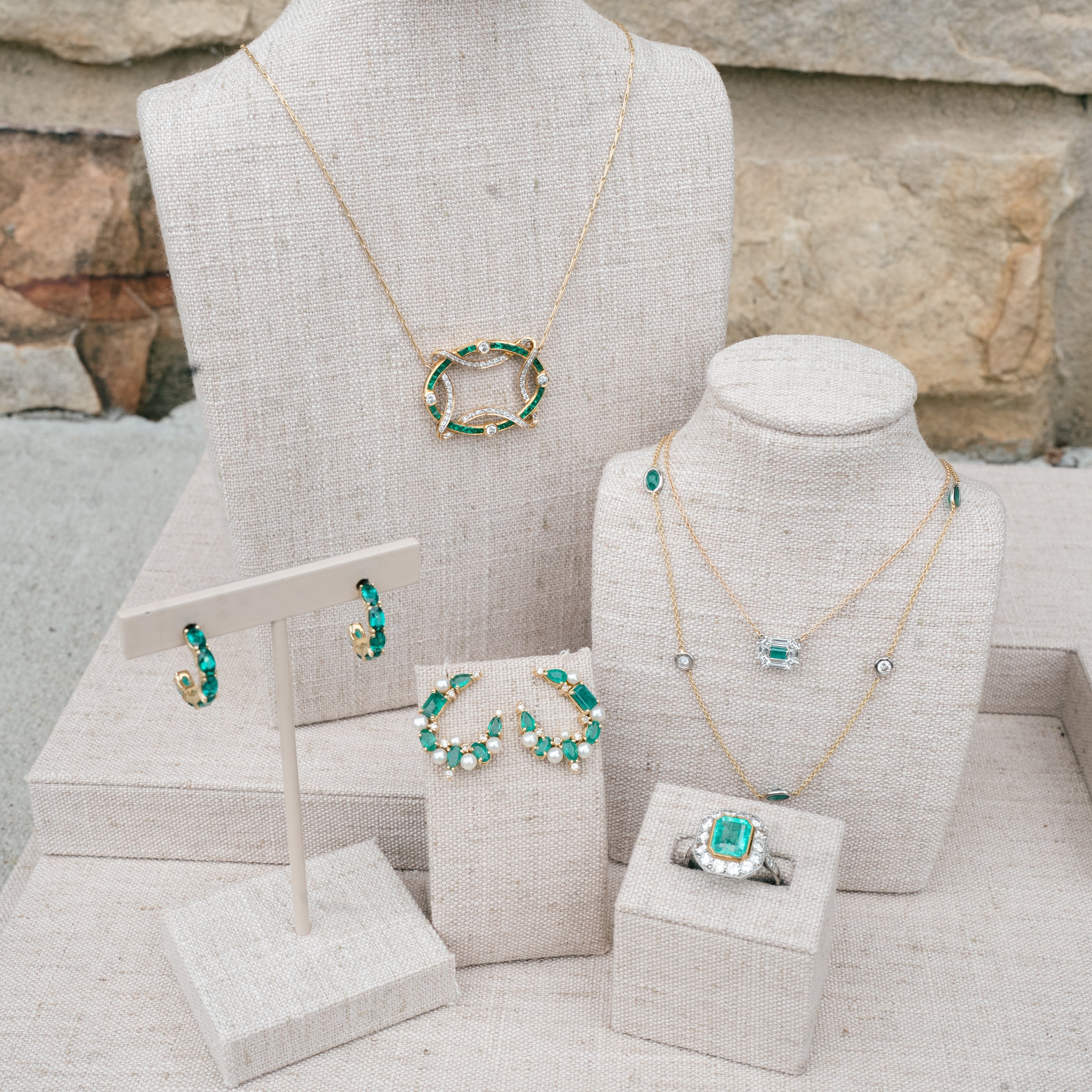 Emerald Hoops