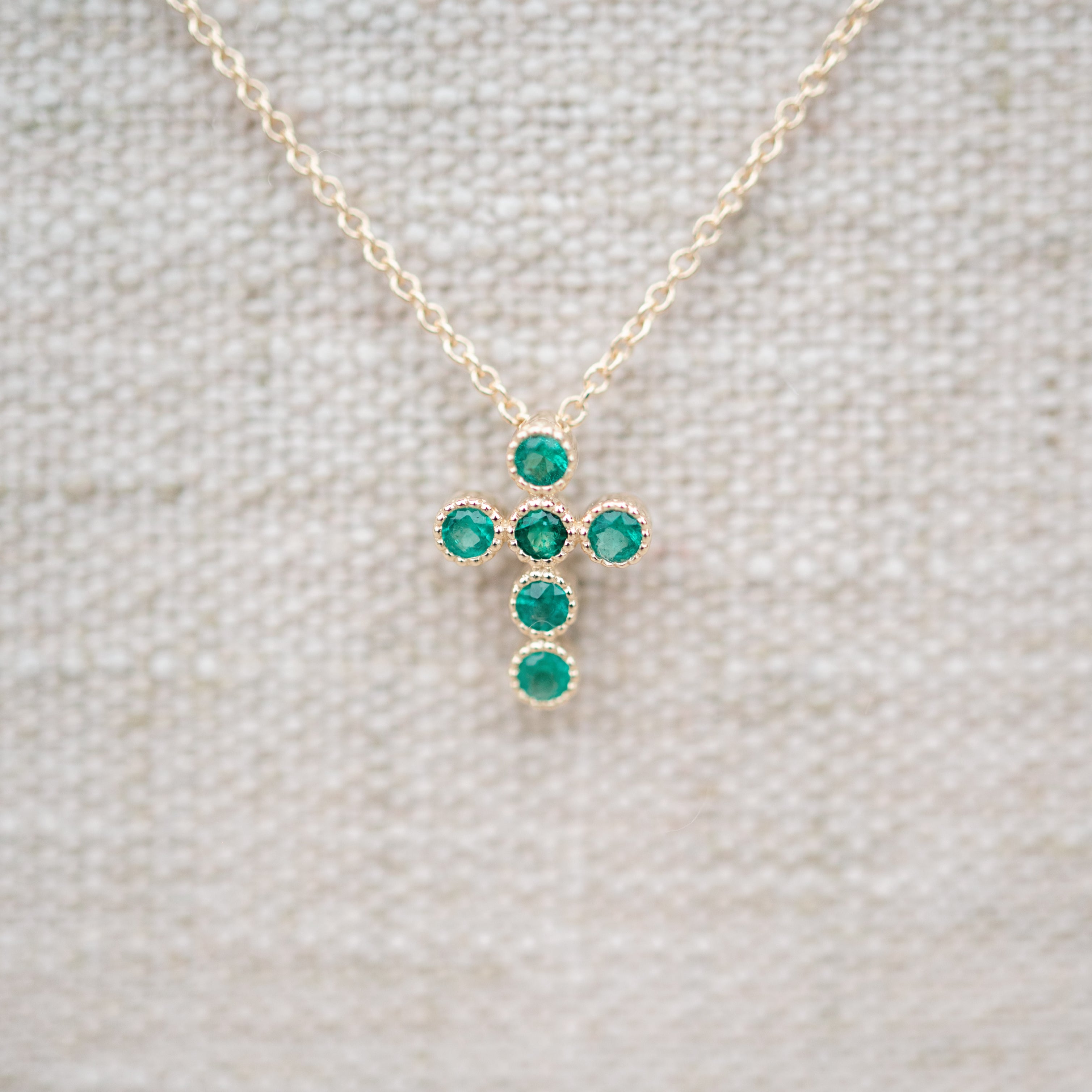 Emerald bezel cross