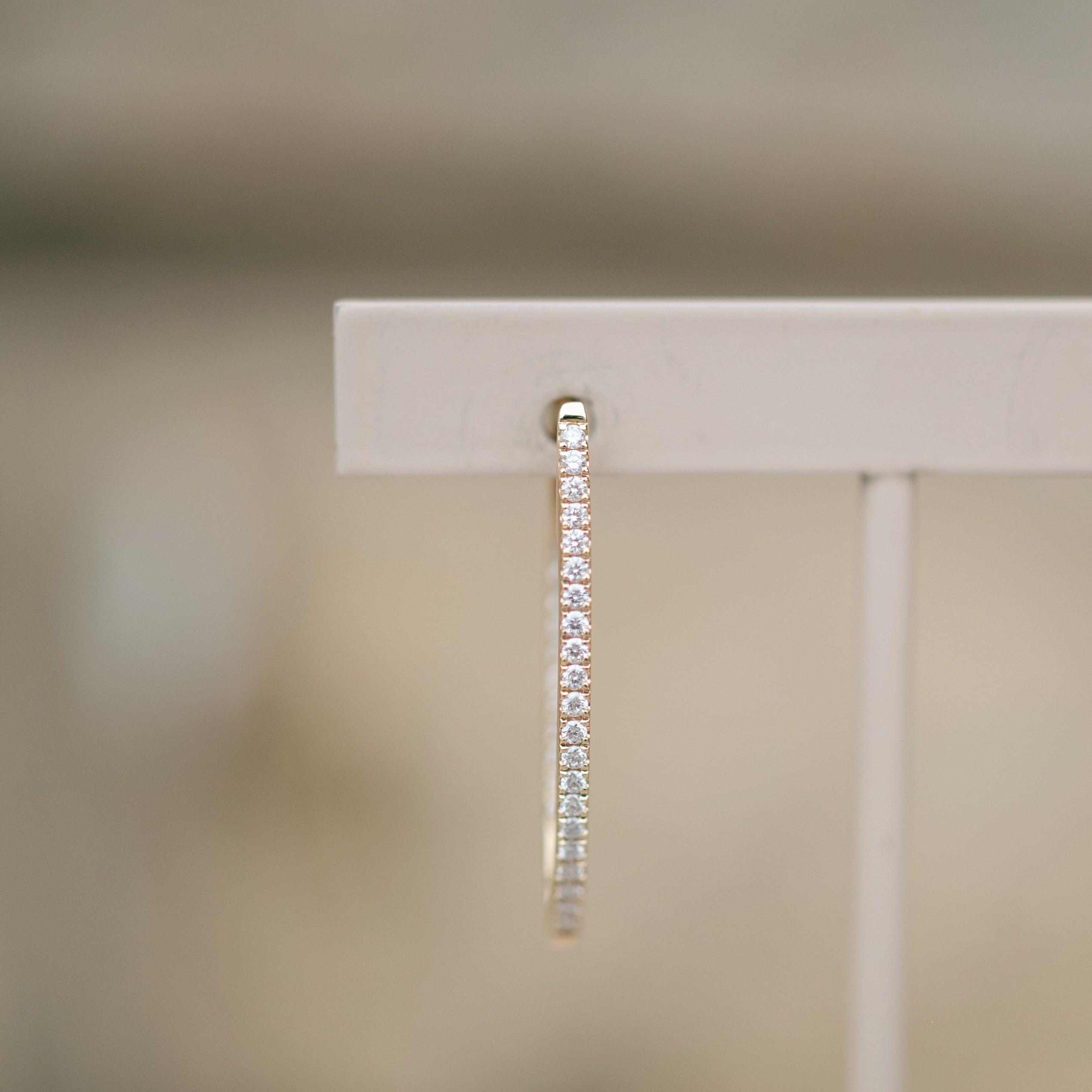 Inside -out diamond hoops