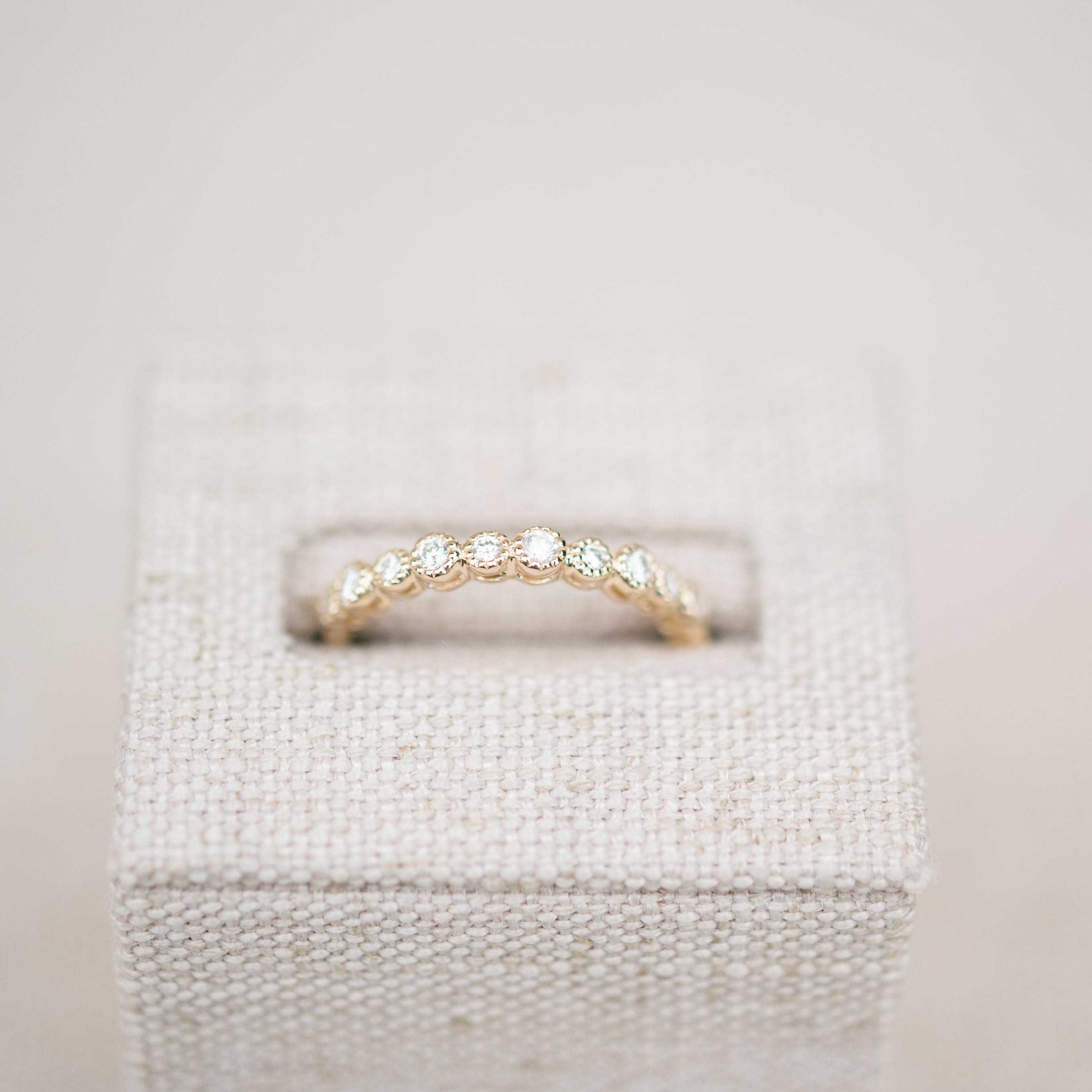 bezel set diamond band
