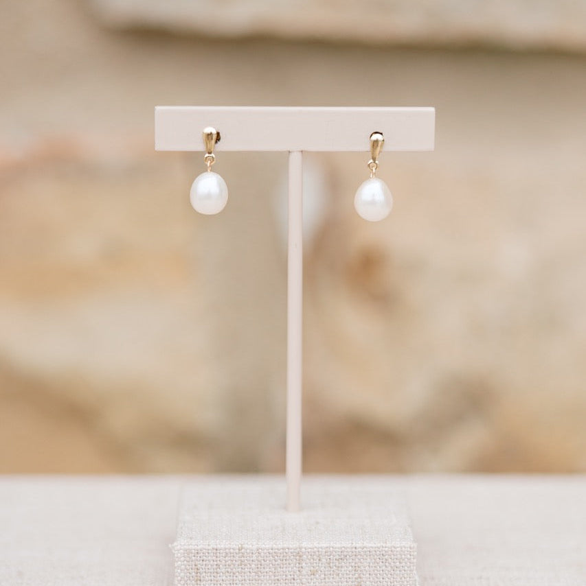 pearl dangle earrings