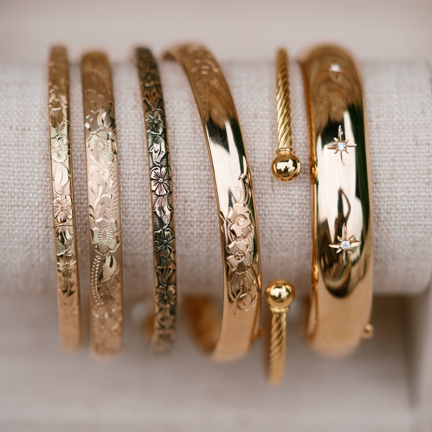 14k yellow gold filled cuff bracelet