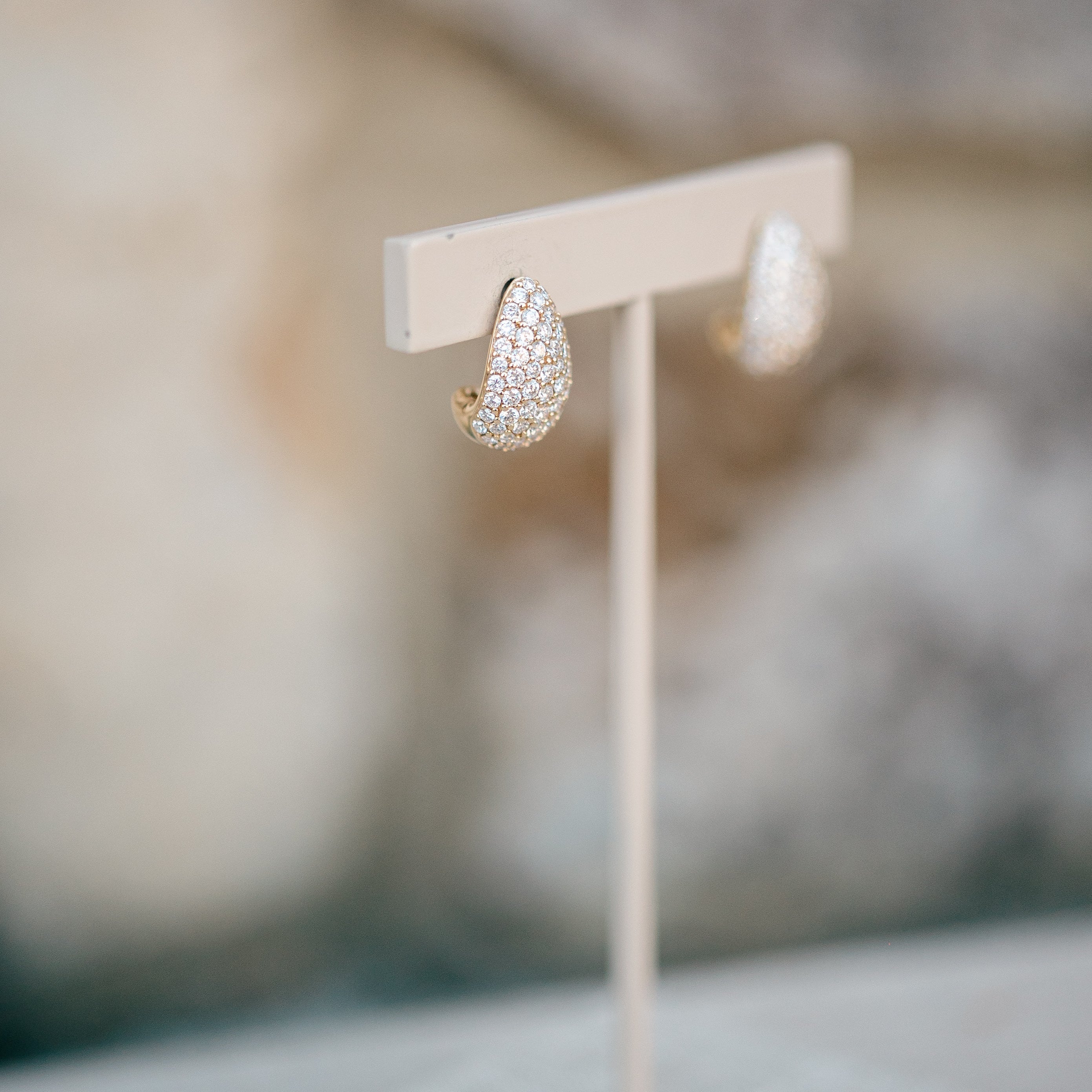 Pave Diamond Earrings