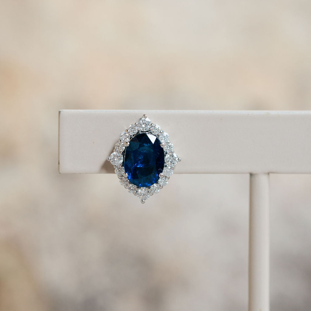 Sapphire and Diamond Earrings
