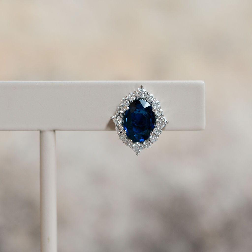 Sapphire and Diamond Earrings