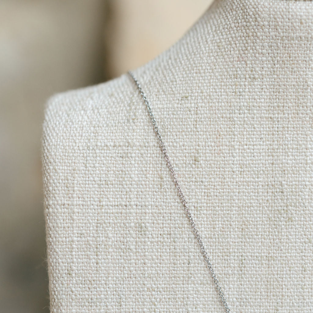 Stella necklace, white gold