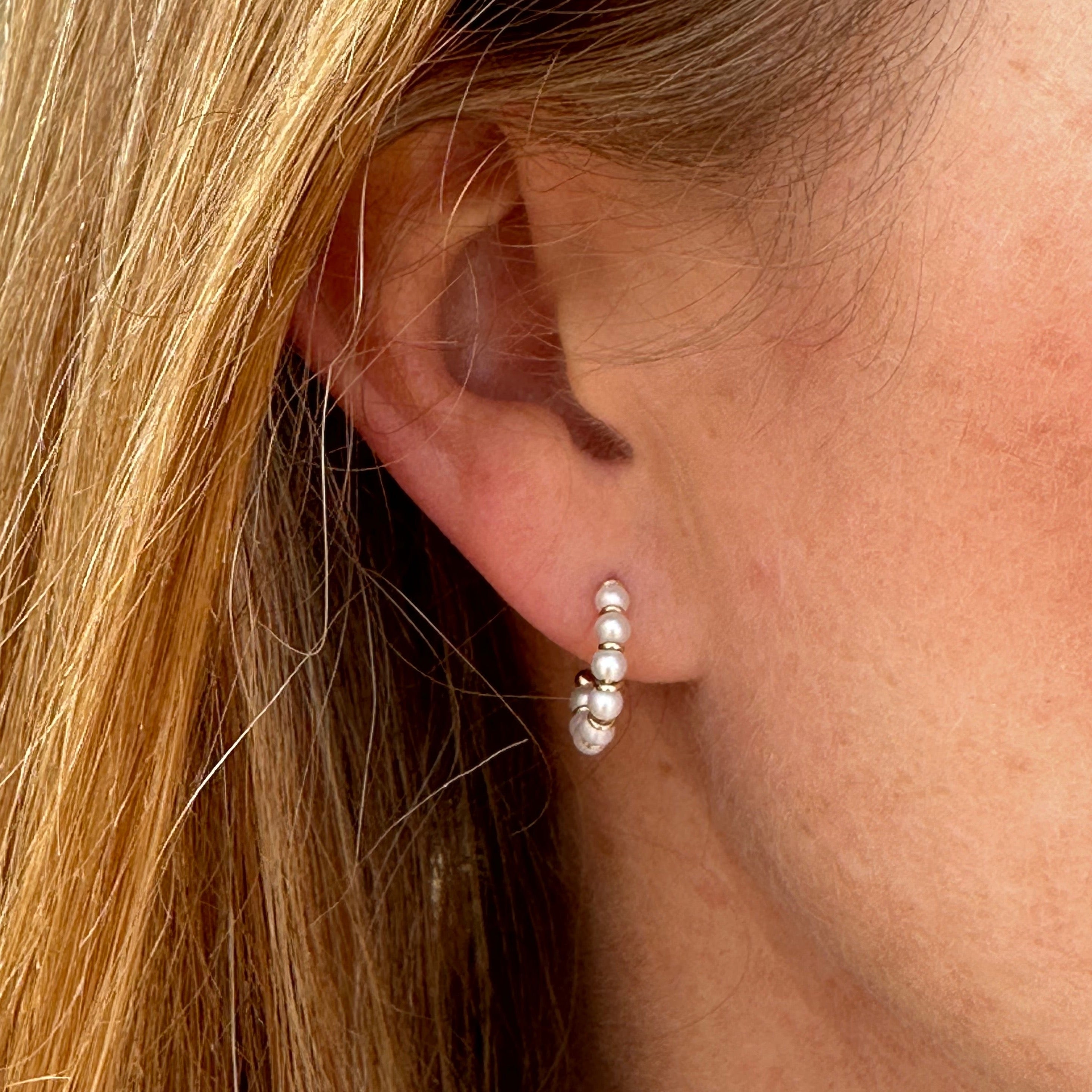 Fresh Water Pearl Hoops
