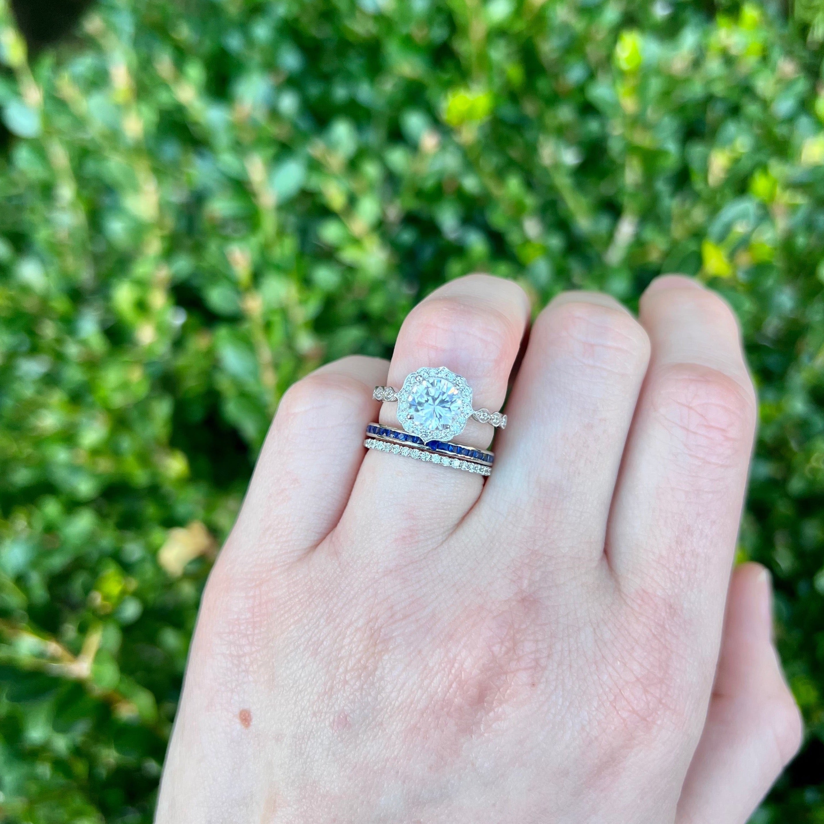 White Gold Diamond Halo Ring