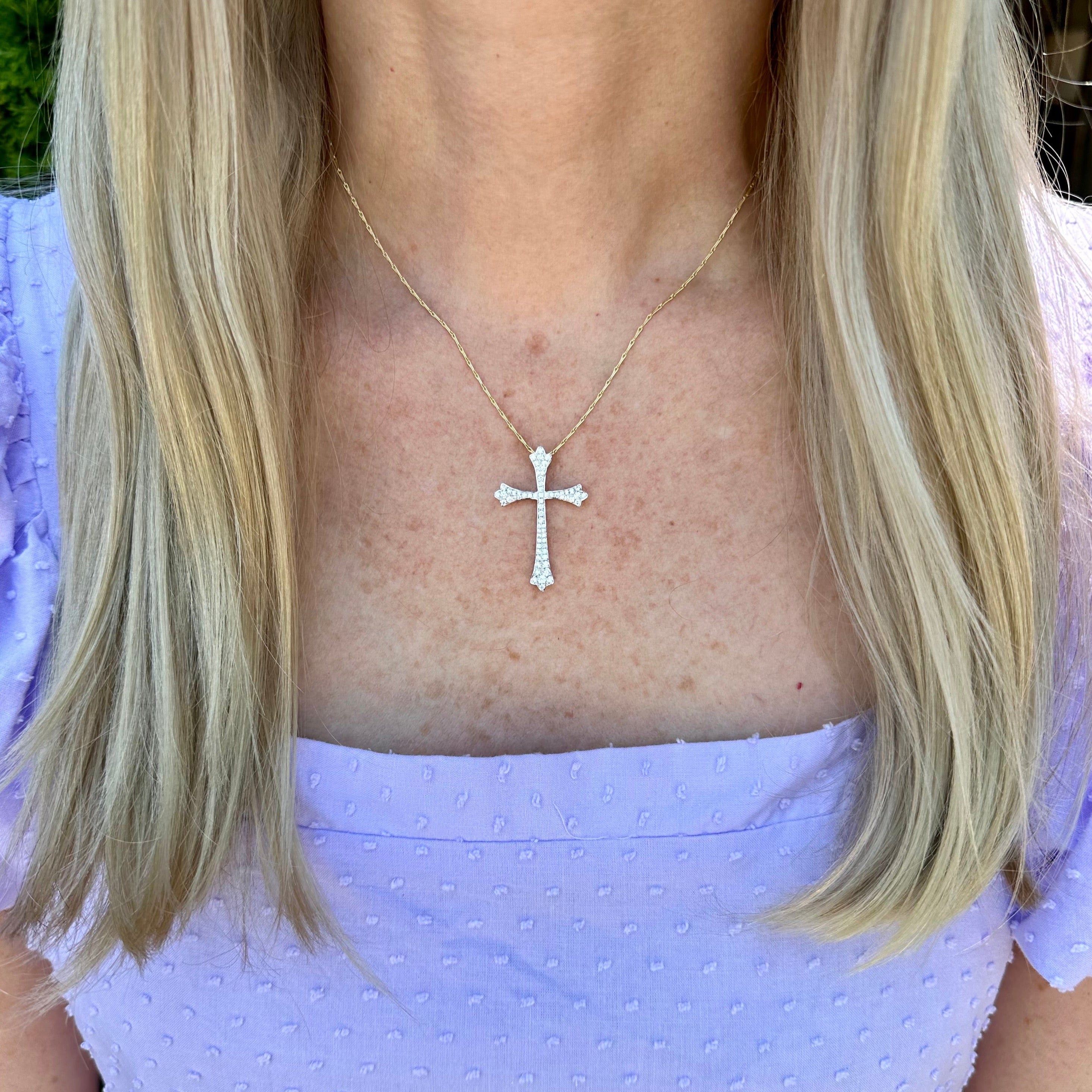 Vintage Inspired Diamond Cross