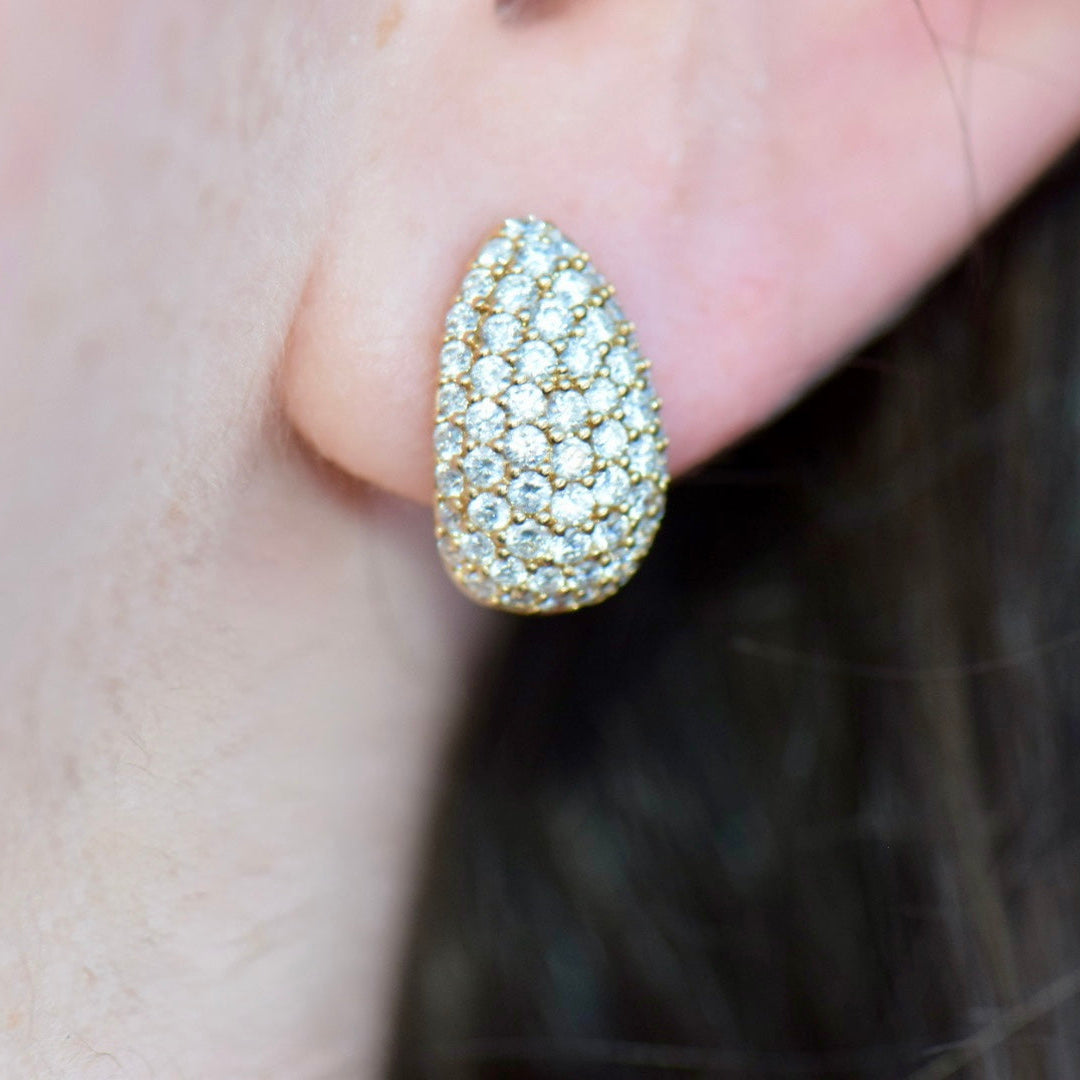 Pave Diamond Earrings