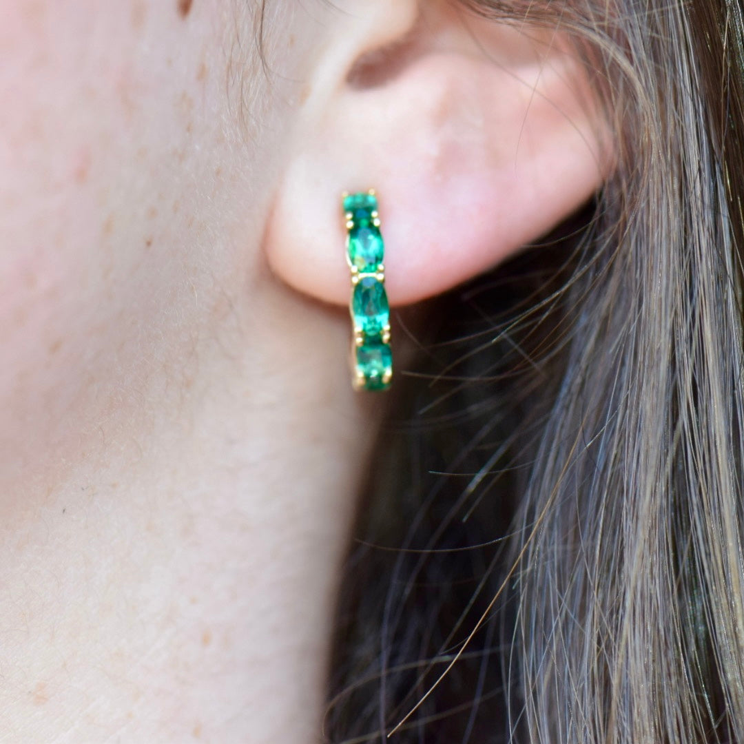 Emerald Hoops