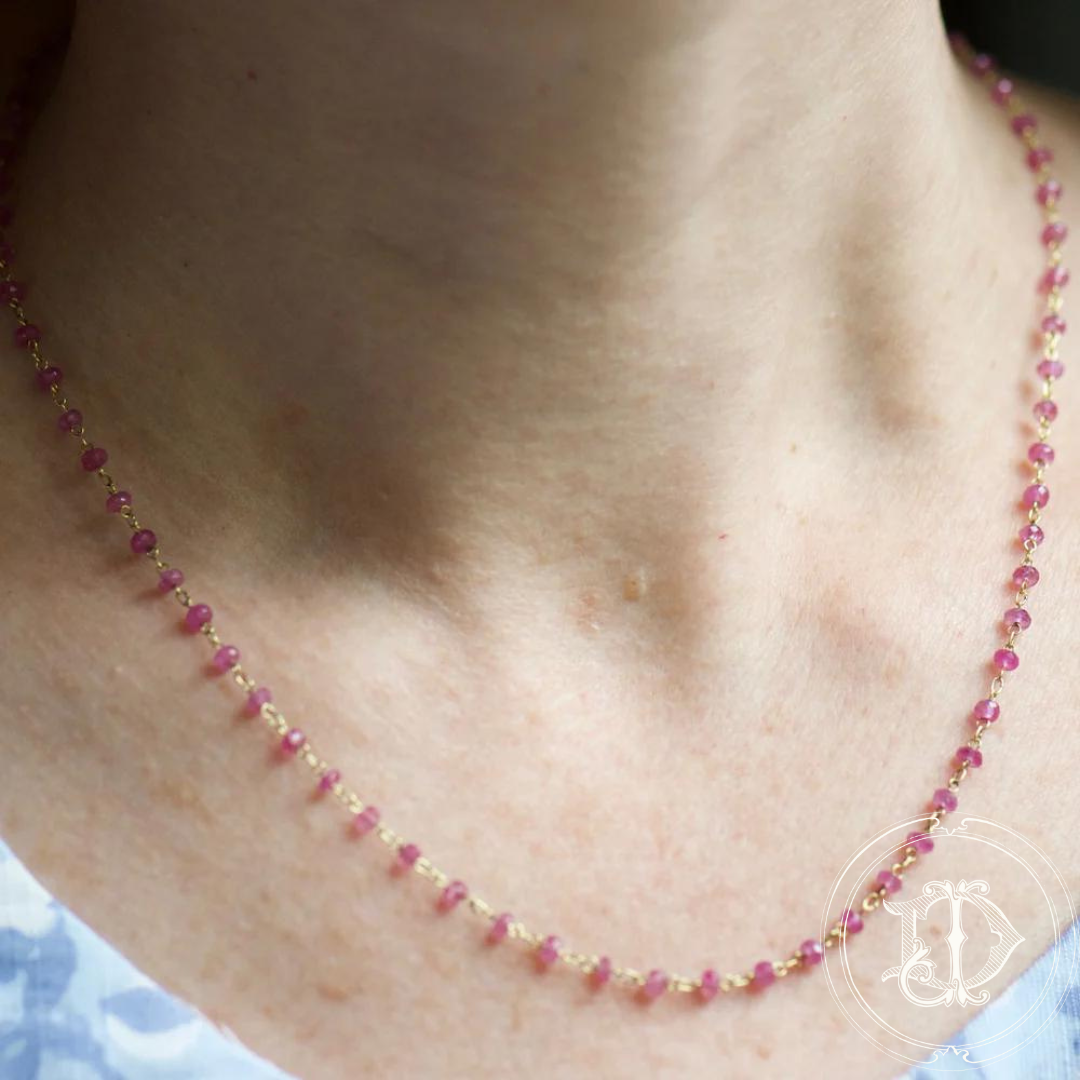 Ruby Bead Necklace