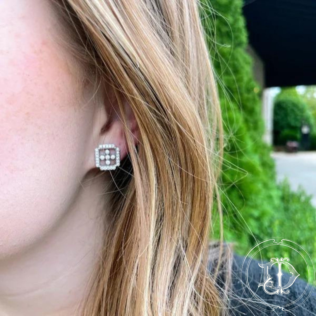 Vintage Inspired Diamond Earrings