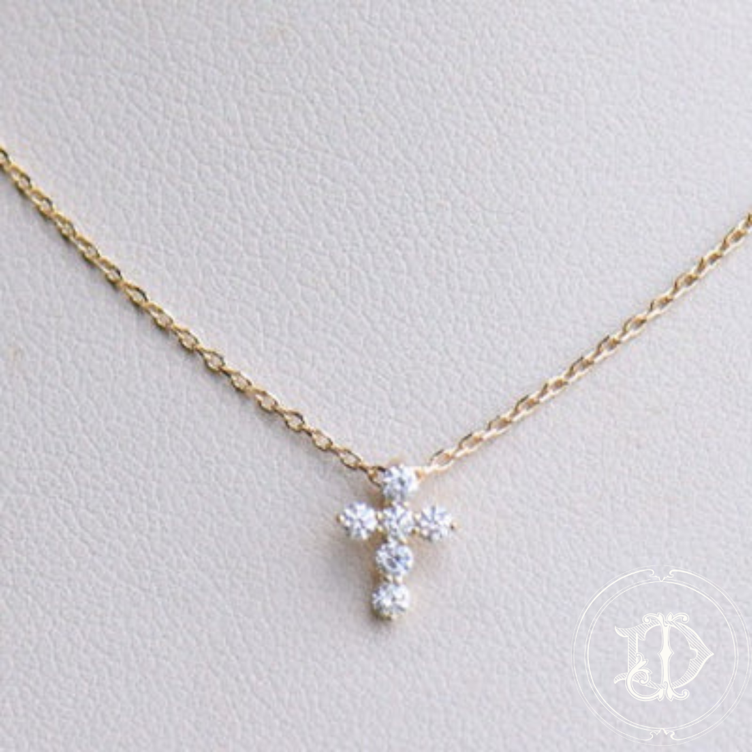 Yellow Gold Diamond Cross