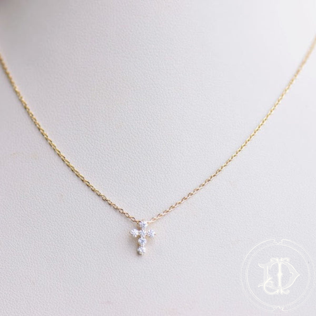 Yellow Gold Diamond Cross