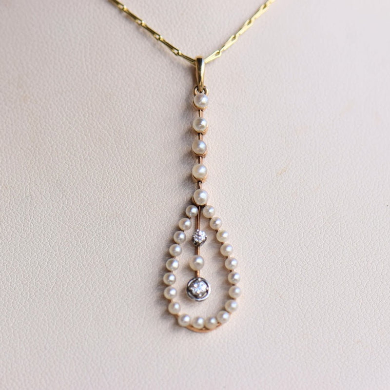 Diamond and Pearl Pendant