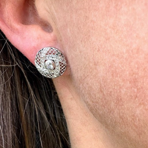 Filigree Diamond Earrings