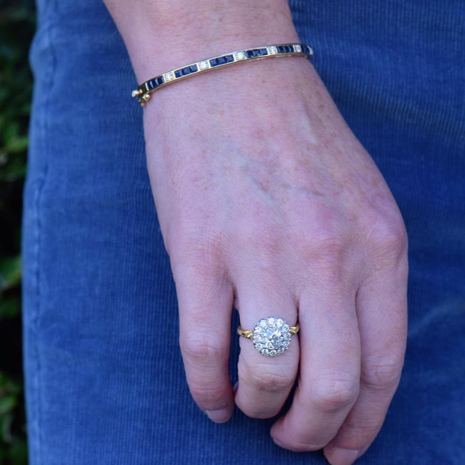 Sapphire and Diamond Bangle