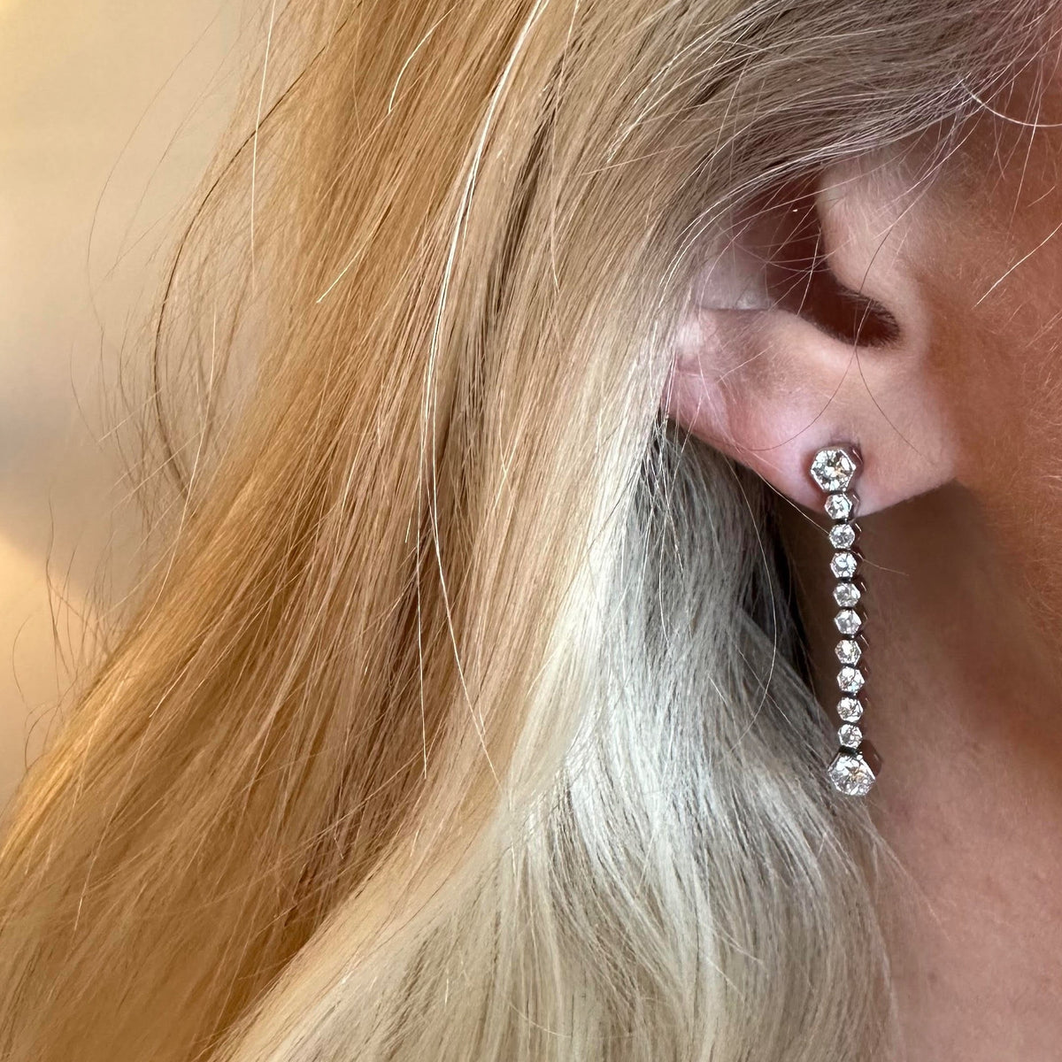 Art Deco Diamond Dangle Earrings